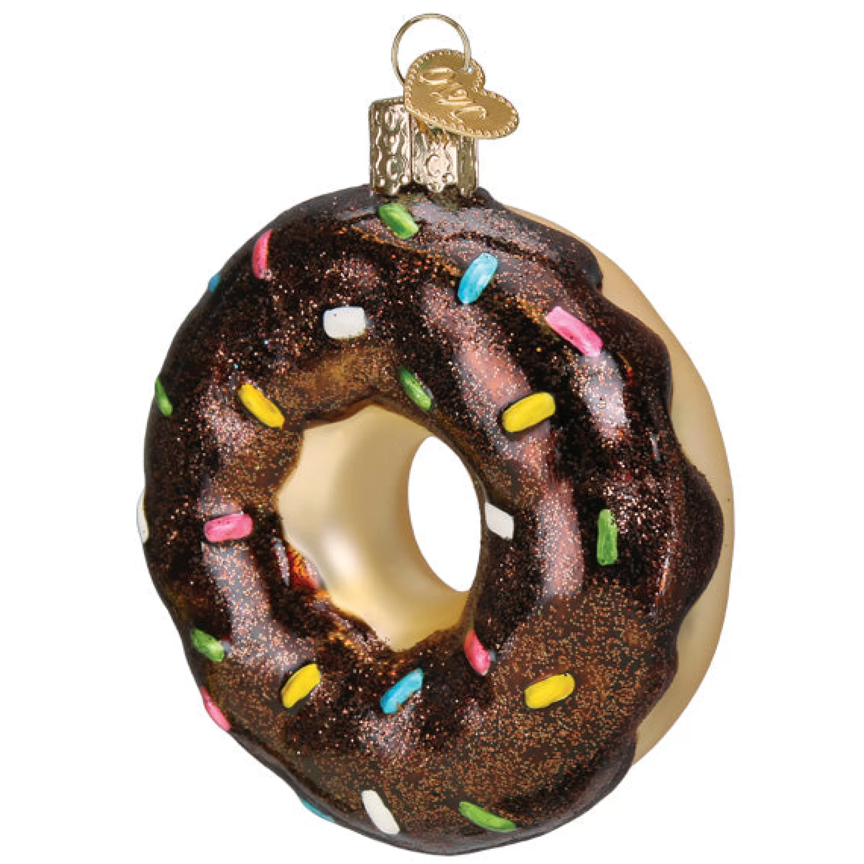 EAST WEST Chocolate Sprinkles Donut Ornament