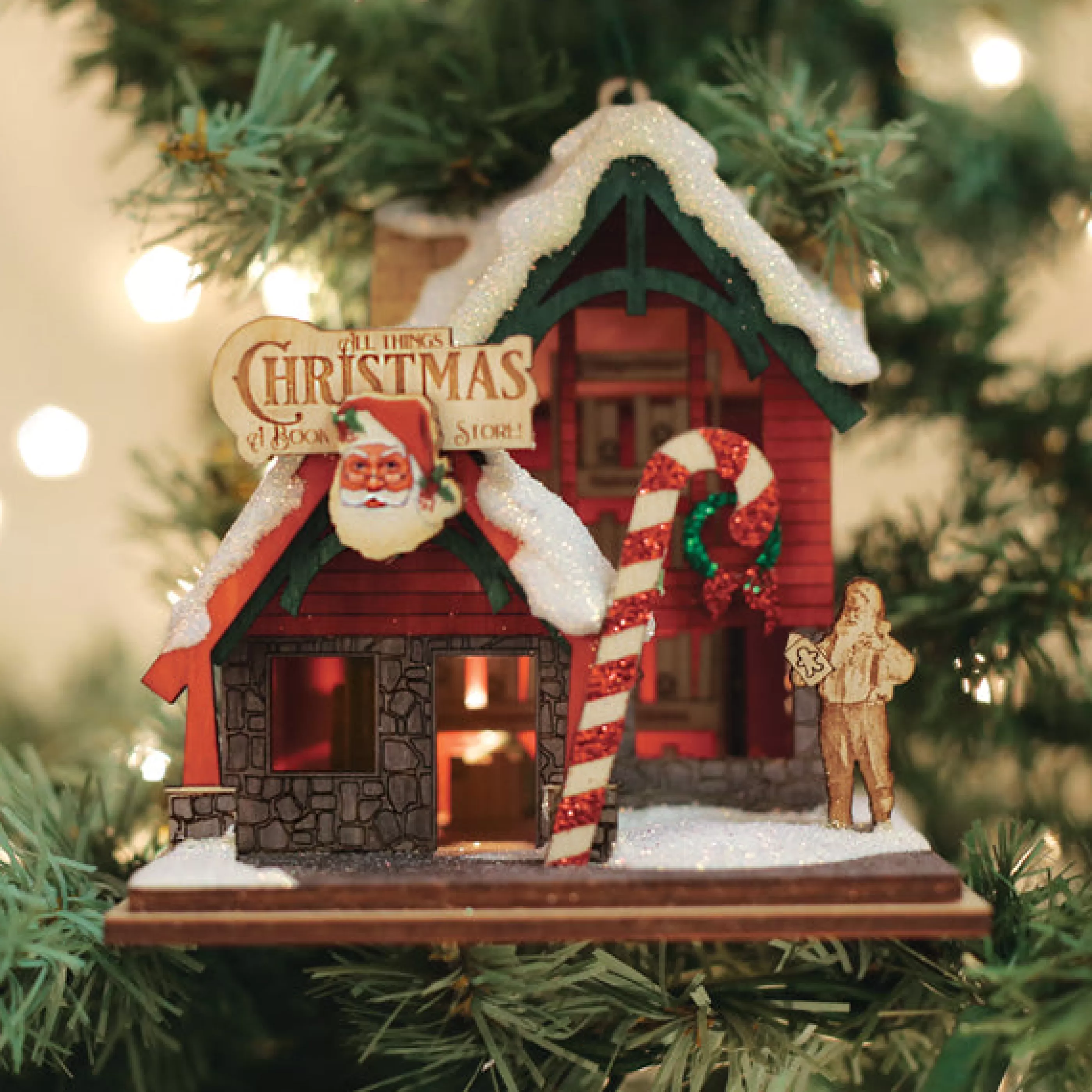 EAST WEST Christmas Book Store Ornament