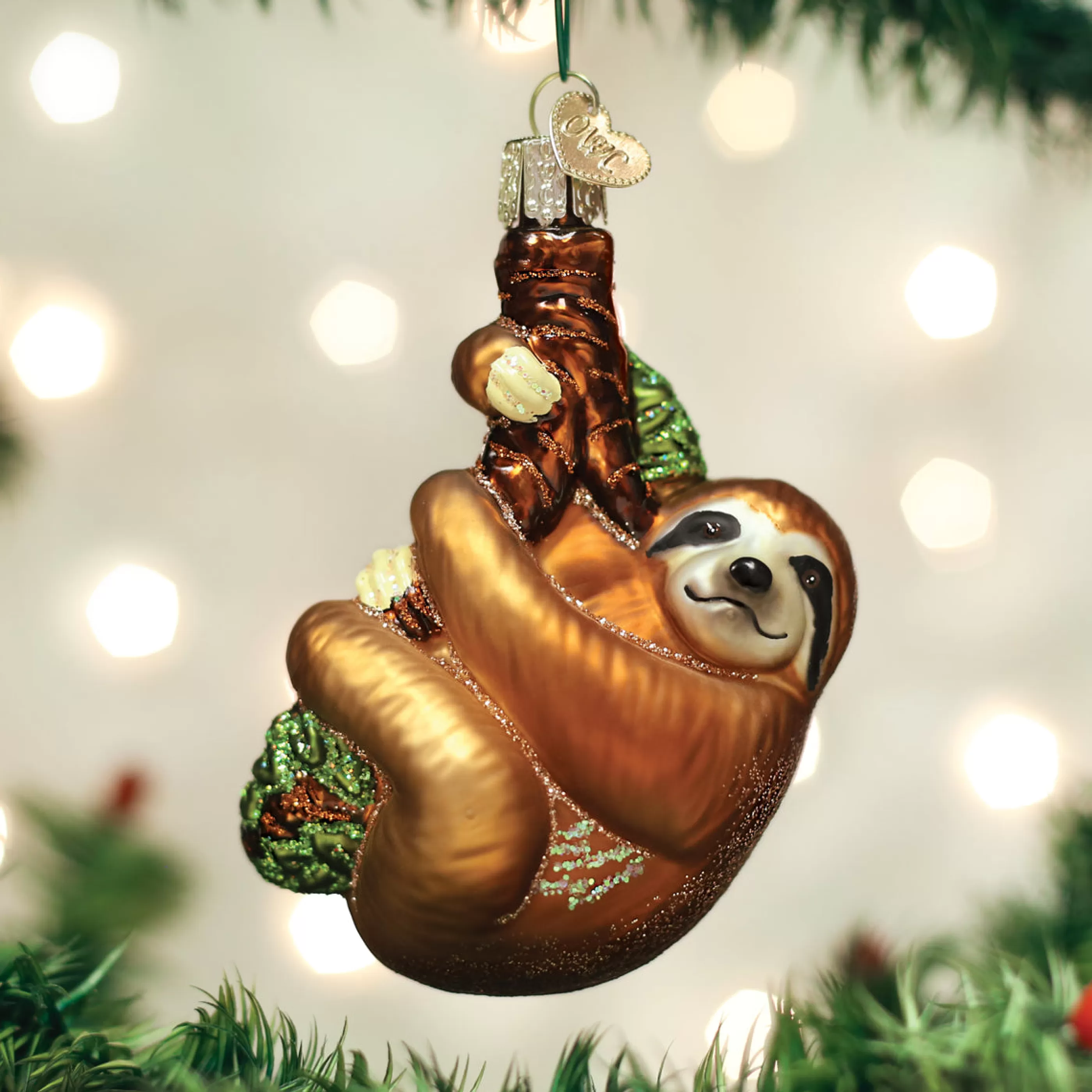 DUPLICATE FACTORY Christmas Sloth Ornament