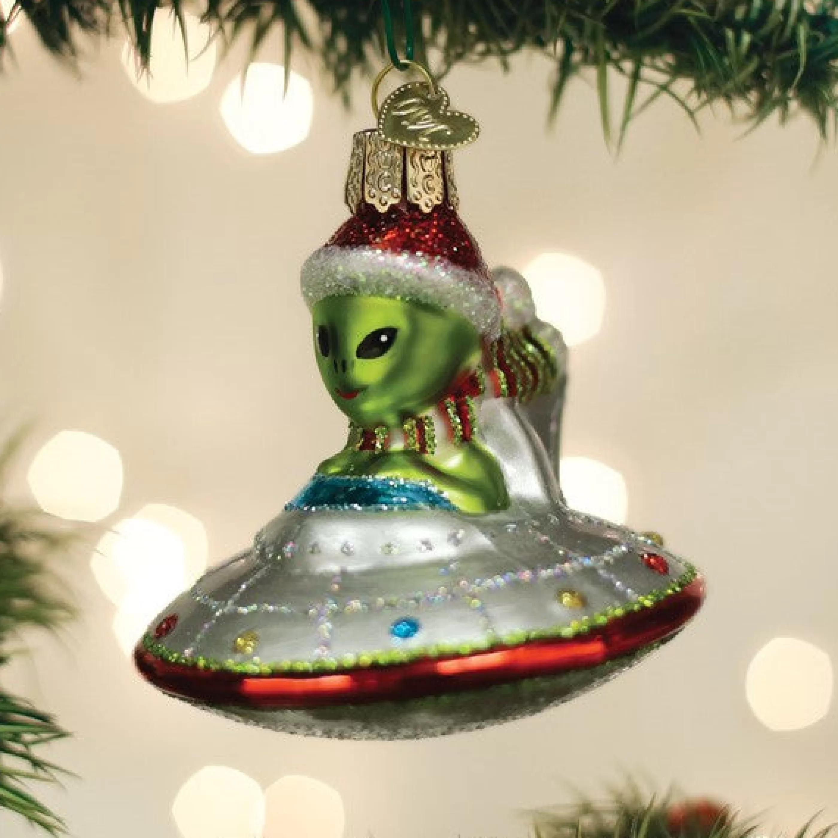 EAST WEST Christmas Ufo Ornament