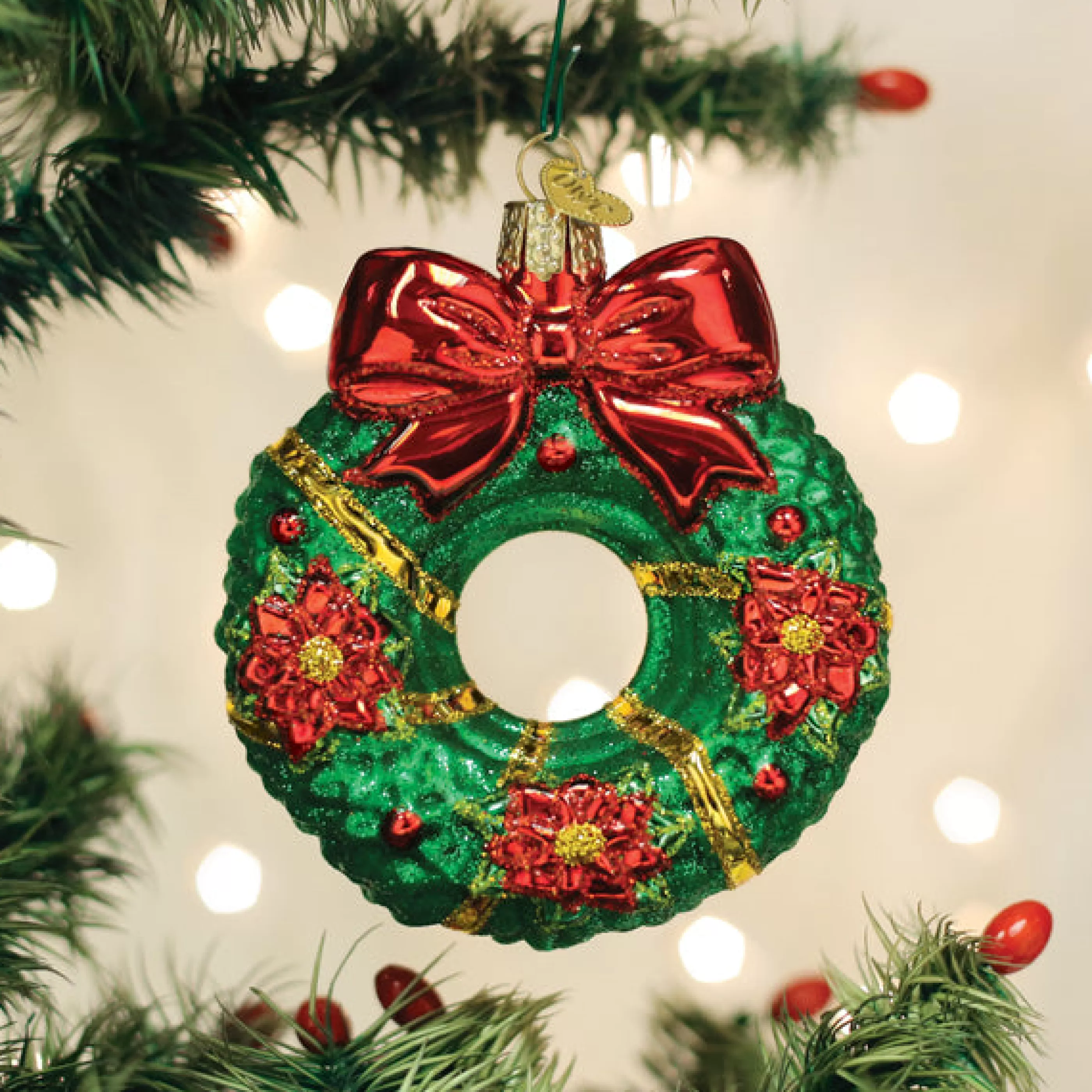 EAST WEST Christmas Wreath Ornament