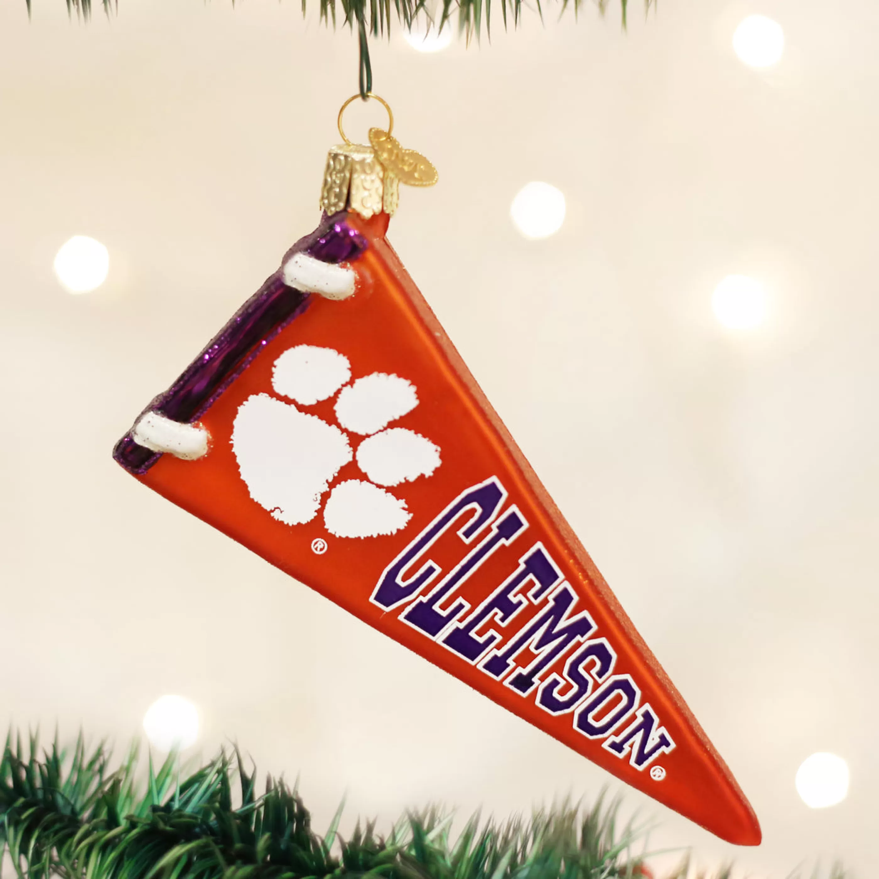 EAST WEST Clemson Pennant Ornament