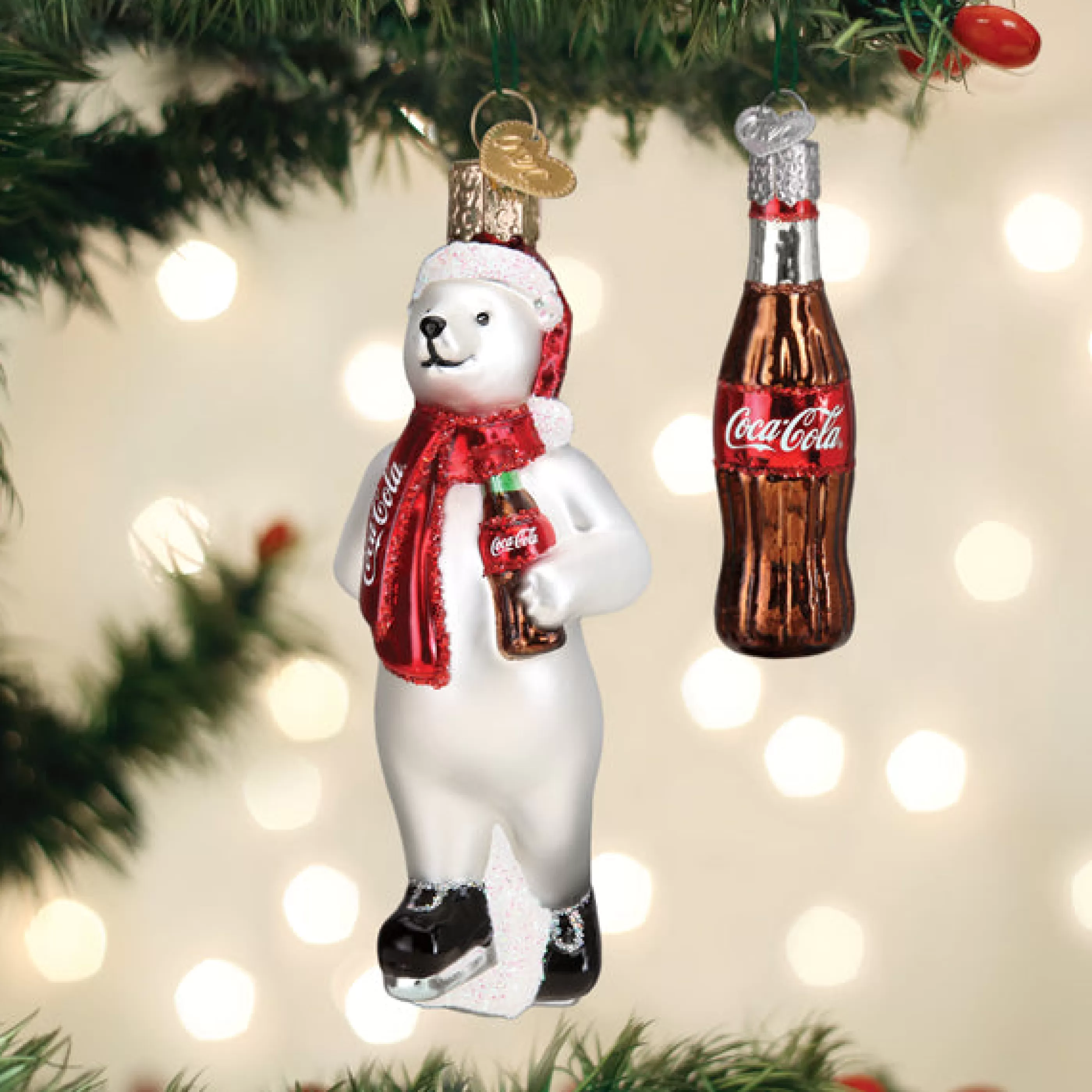 EAST WEST Coca-Cola Polar Bear Set Ornament