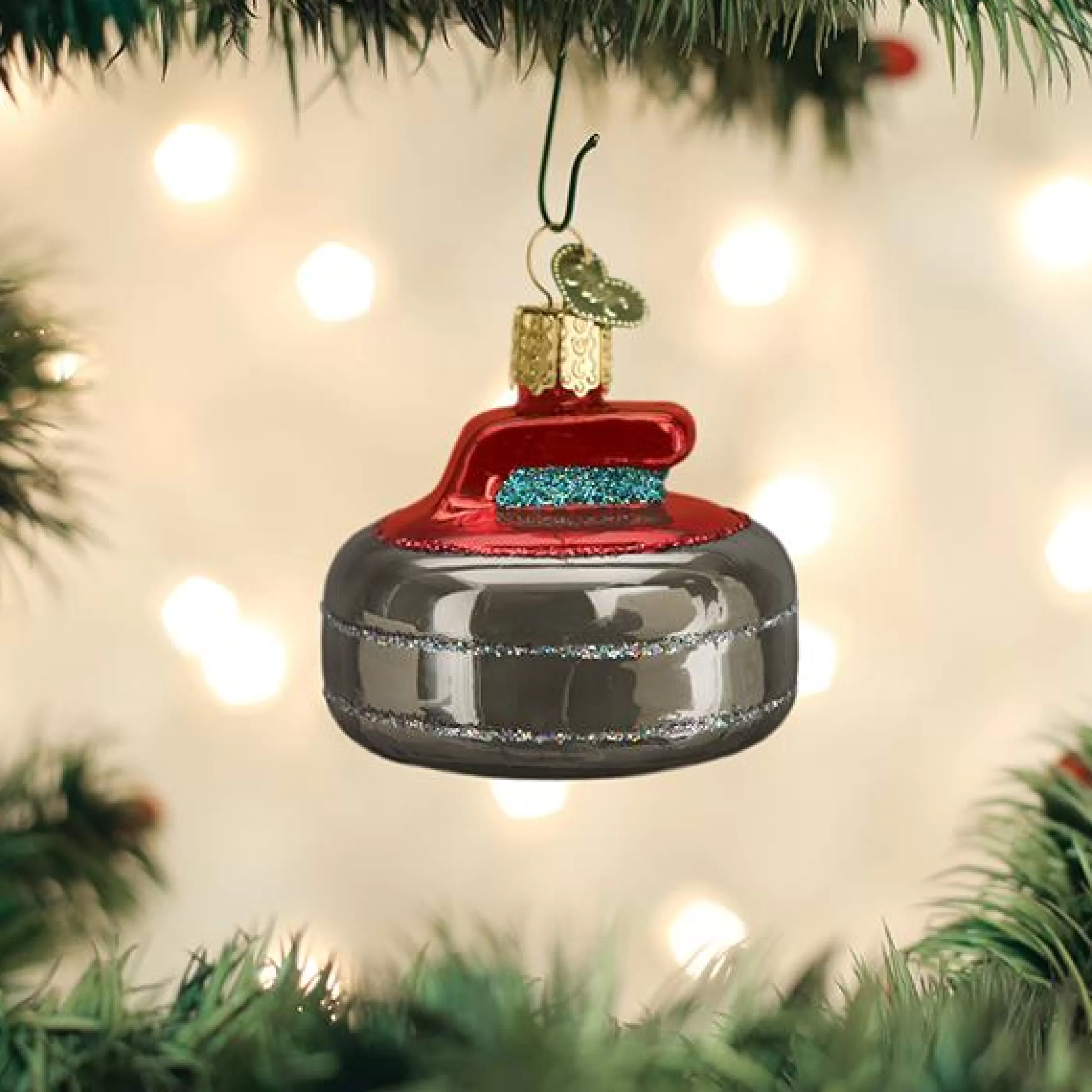 EAST WEST Curling Stone Ornament