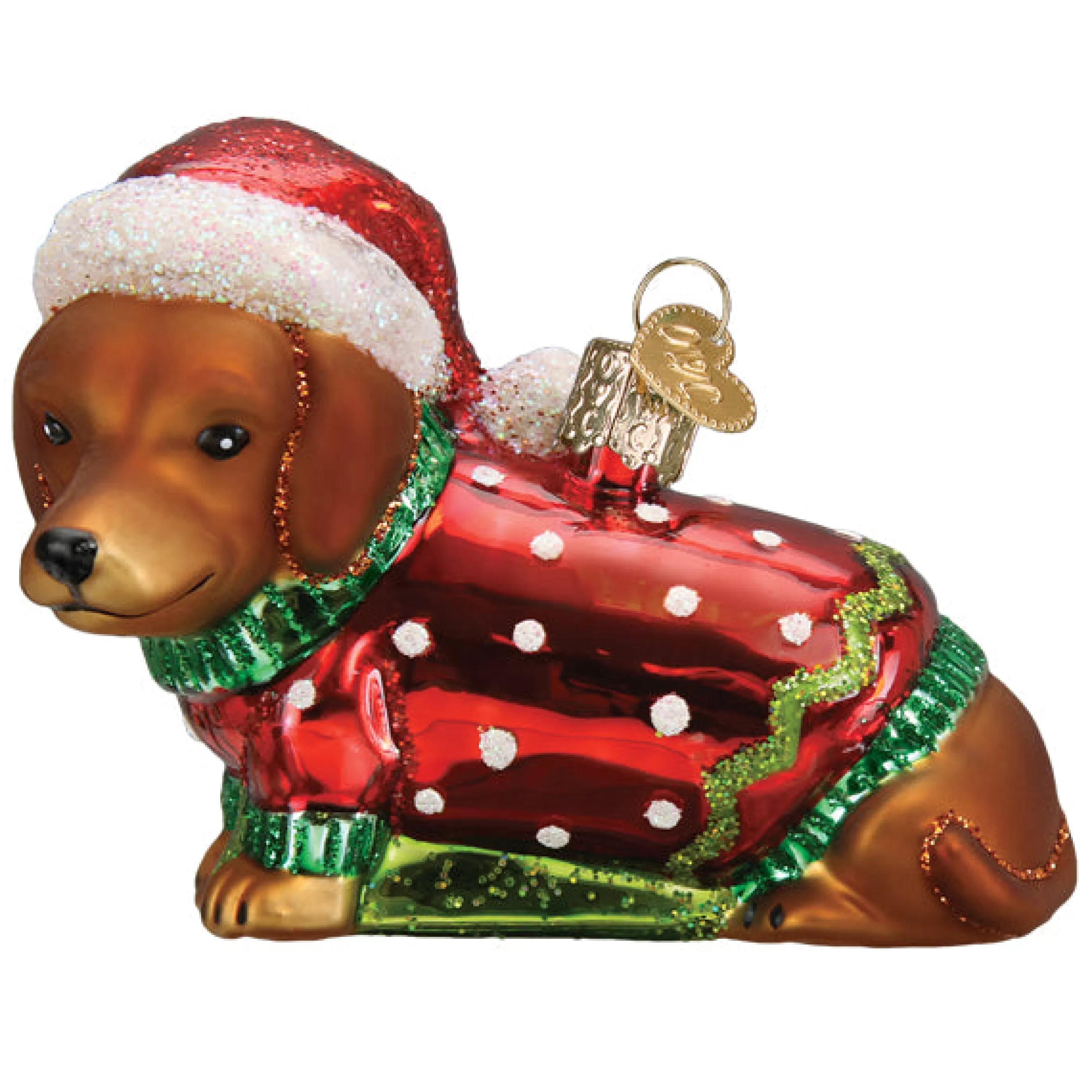 EAST WEST Dashing Dachshund Puppy Ornament