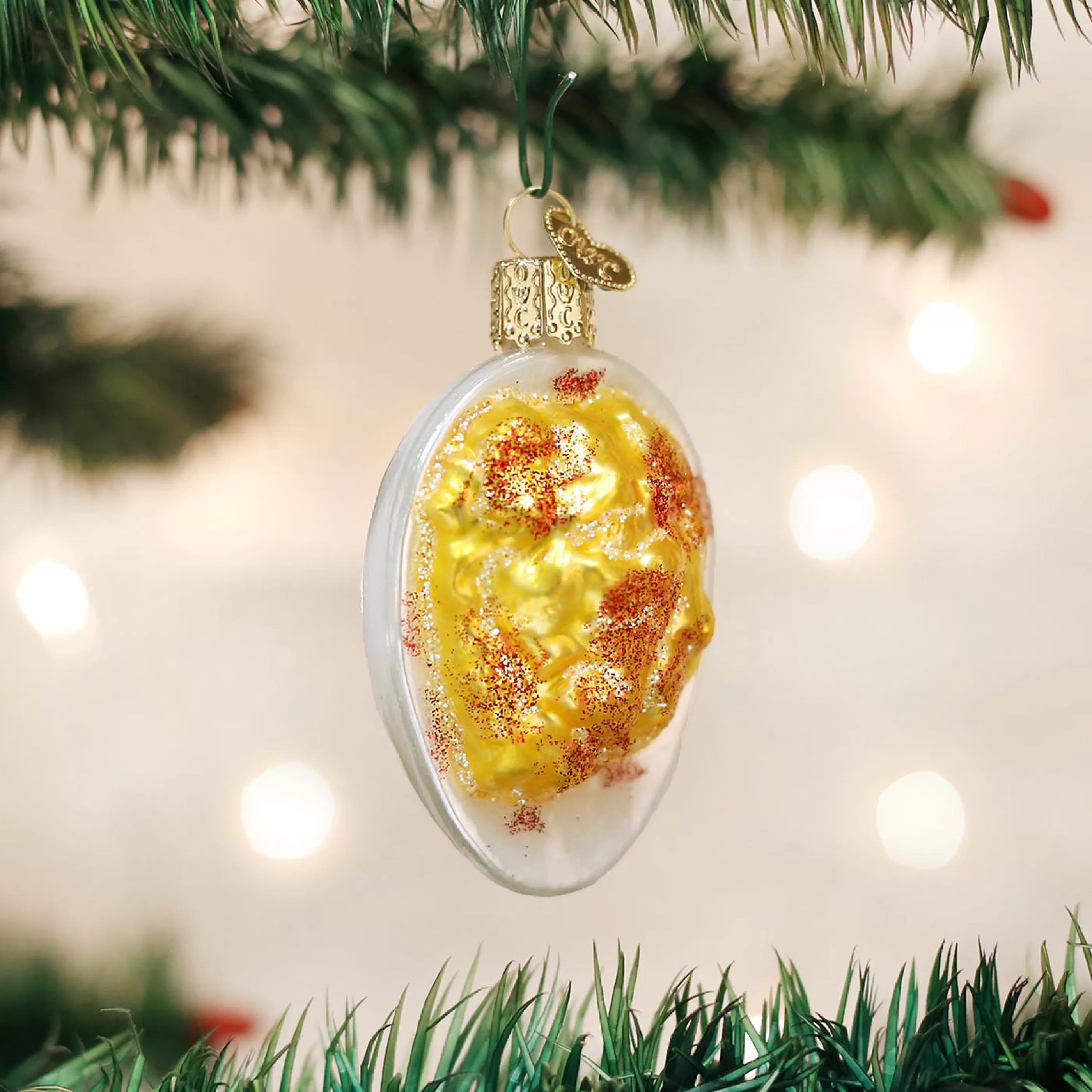 EAST WEST Deviled Egg Ornament