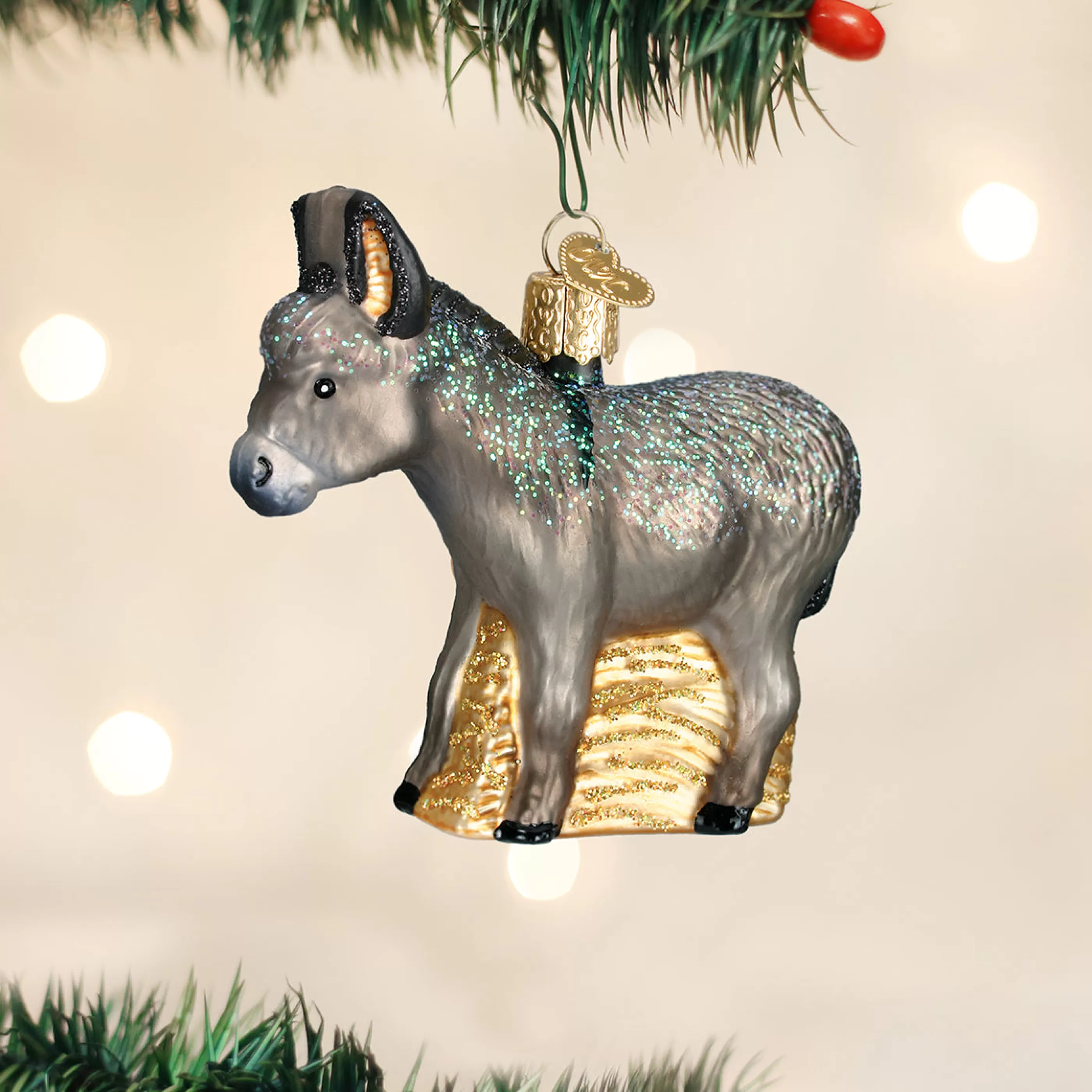 EAST WEST Donkey Ornament