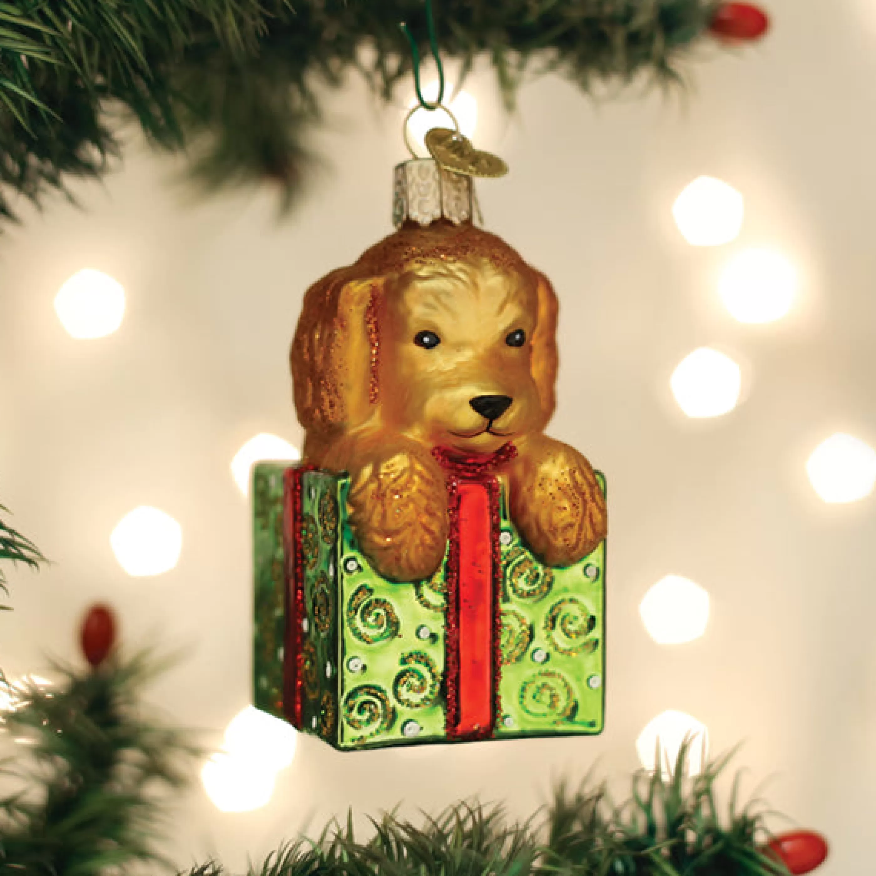 EAST WEST Doodle Puppy Surprise Ornament