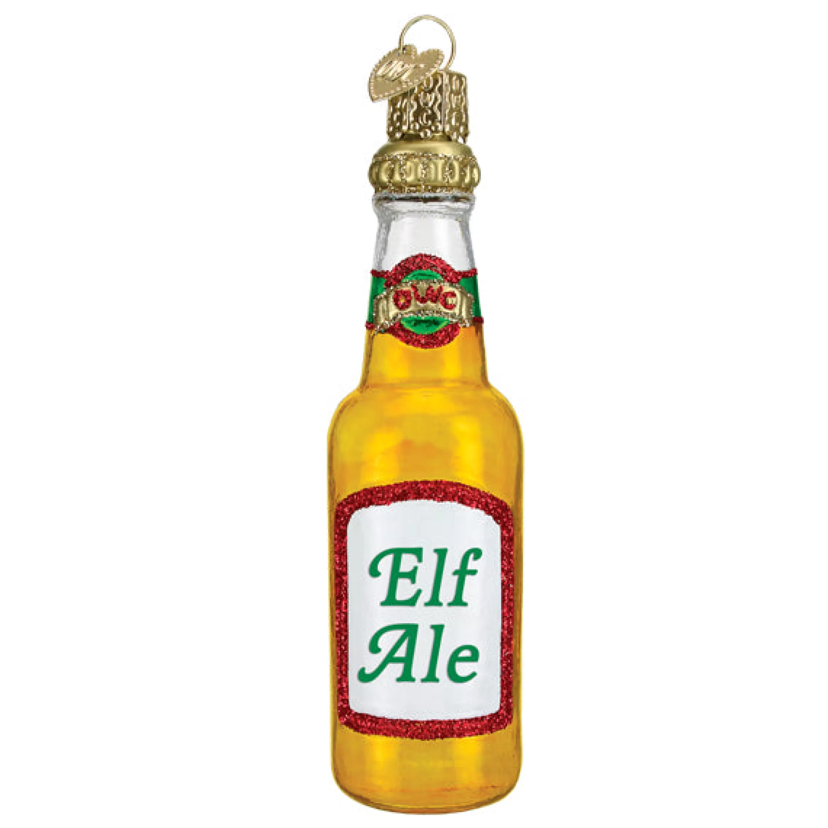 Kasa World Ltd Elf Ale Beer Bottle Ornament