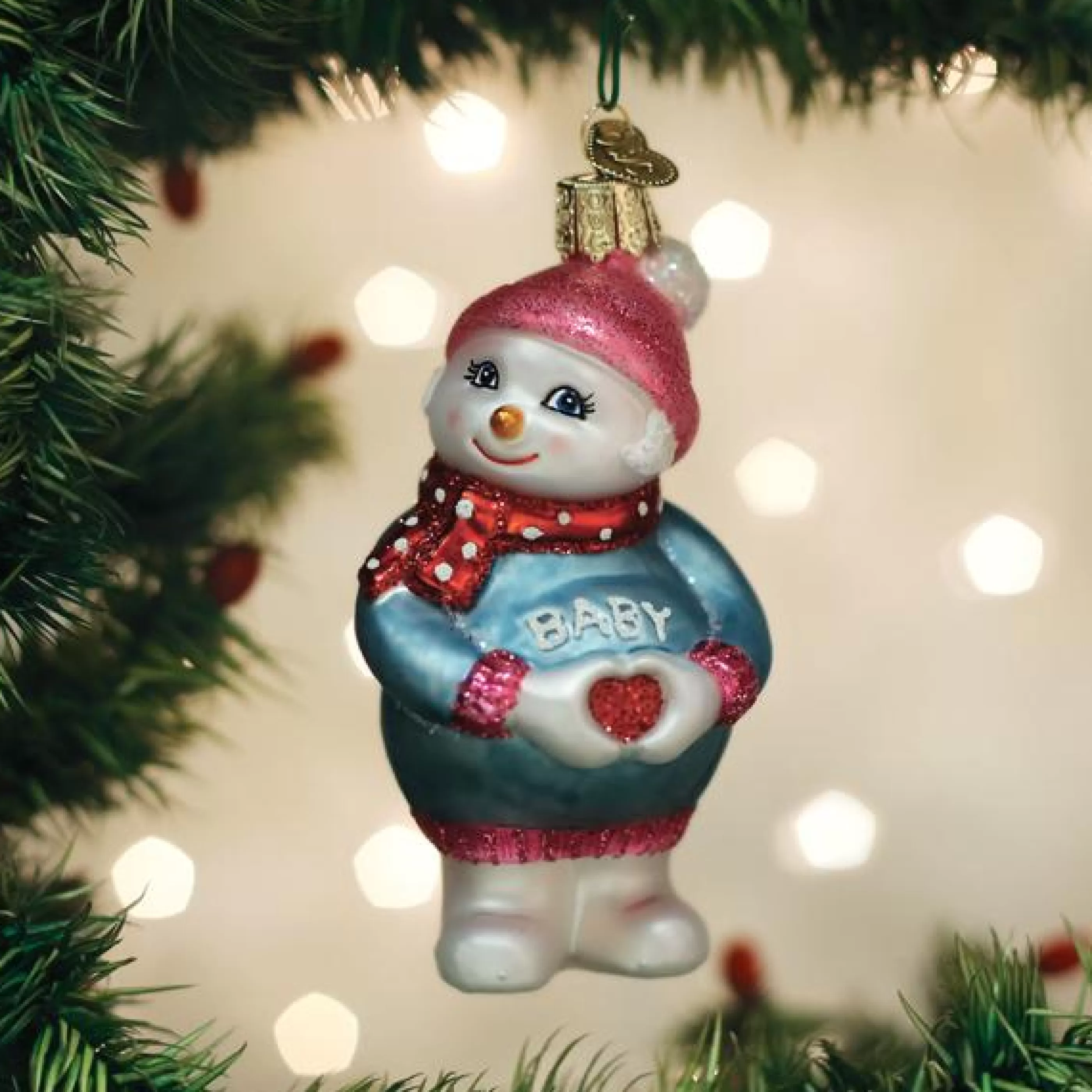 Kasa World Ltd Expectant Snowlady Ornament