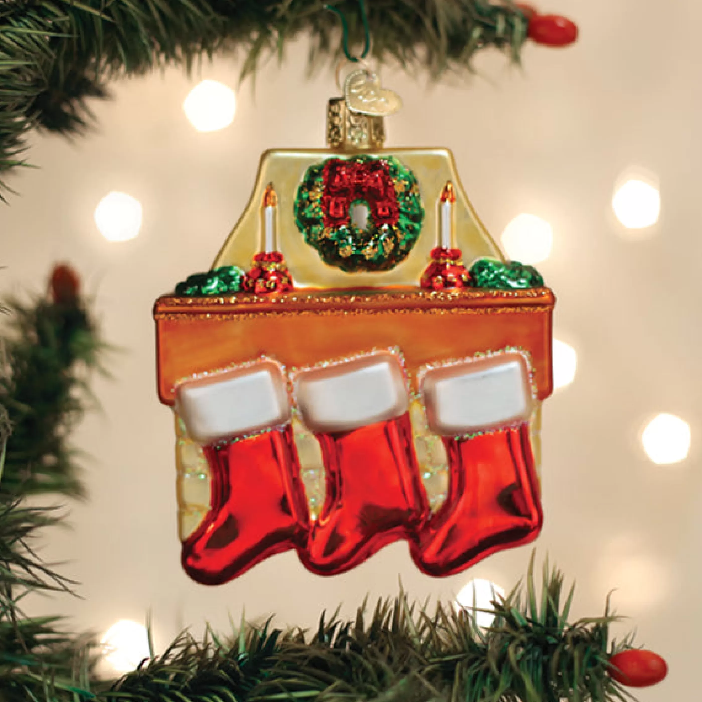 EAST WEST Family Of 3 Stockings Ornament