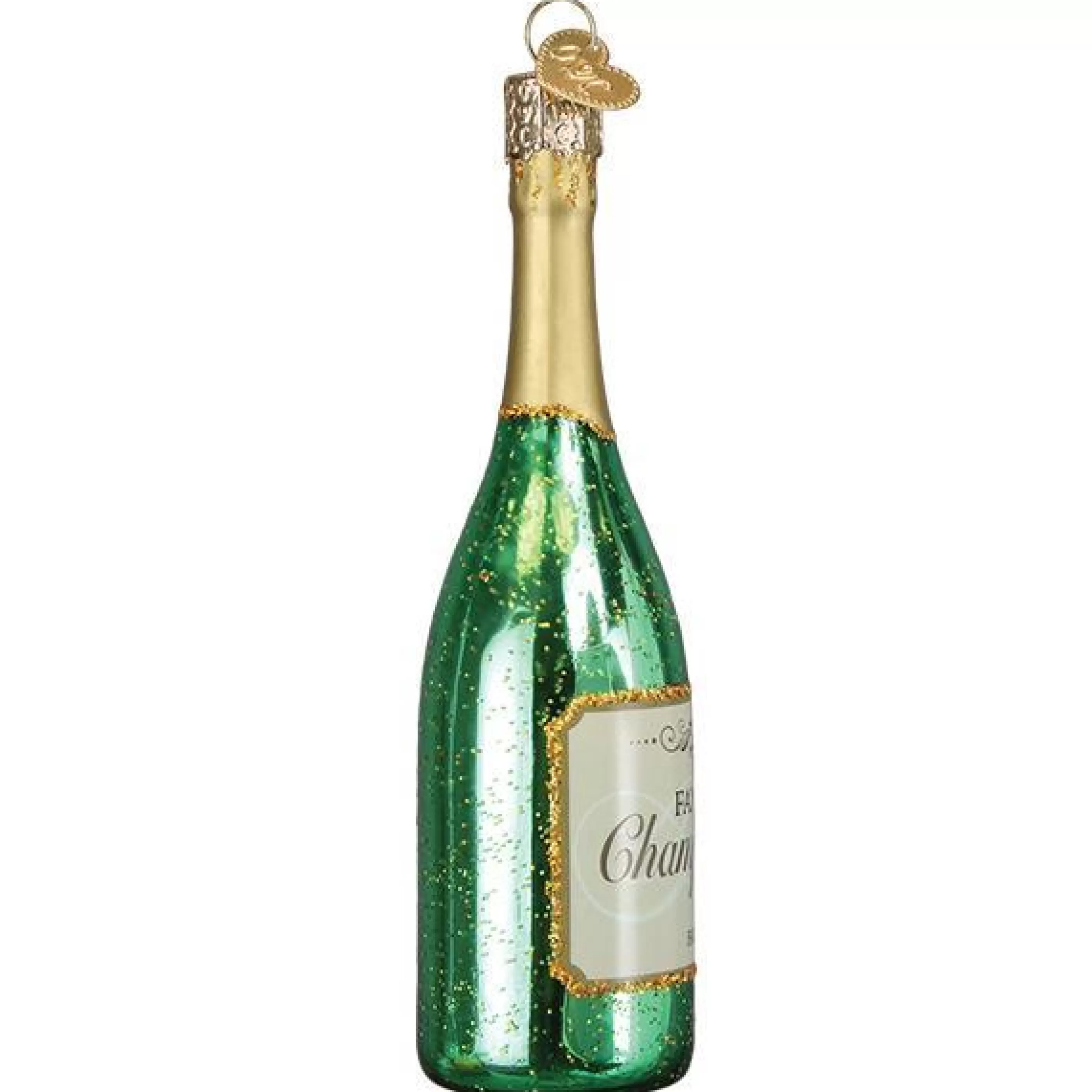 EAST WEST Fancy Champagne Bottle Ornament