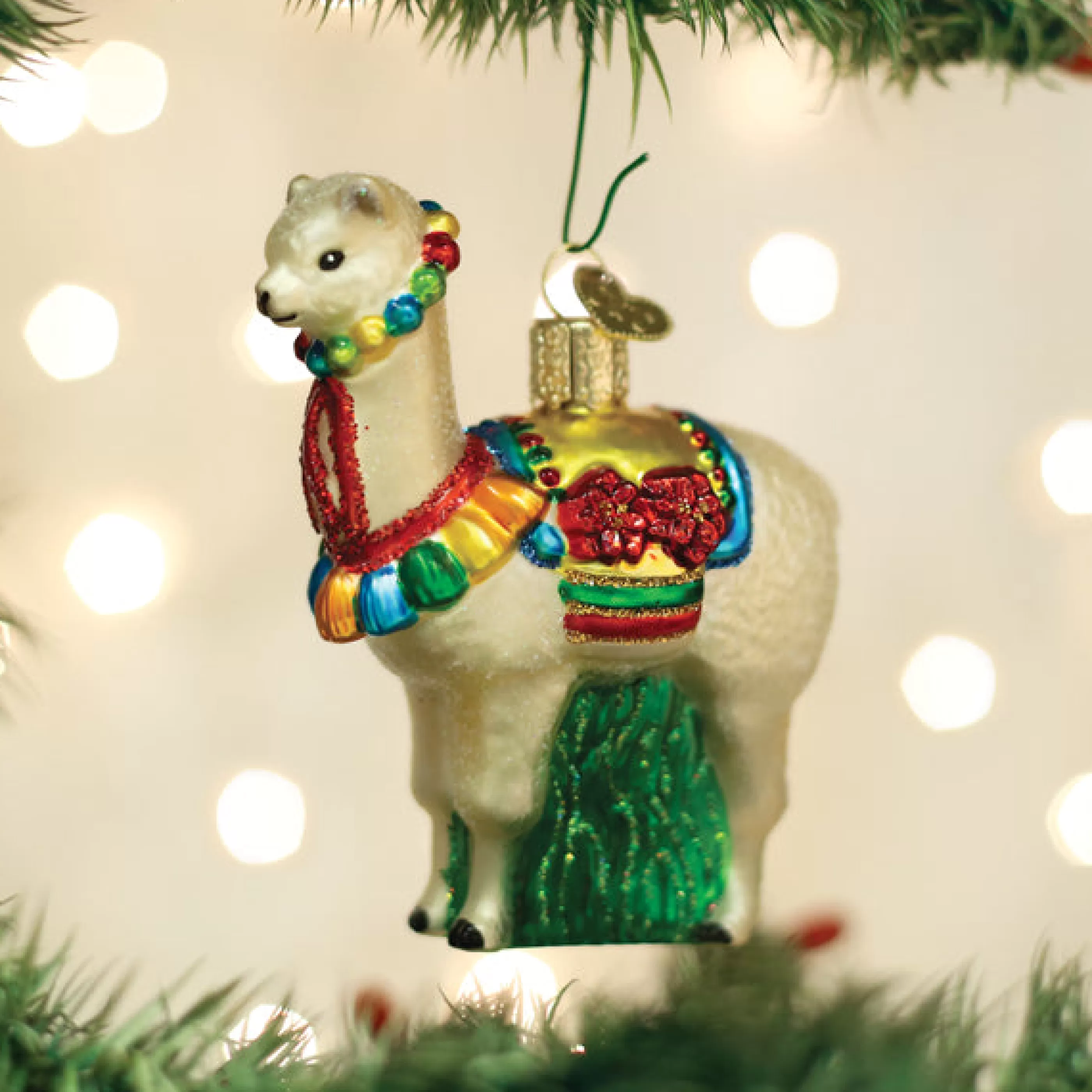 Kasa World Ltd Festive Alpaca Ornament