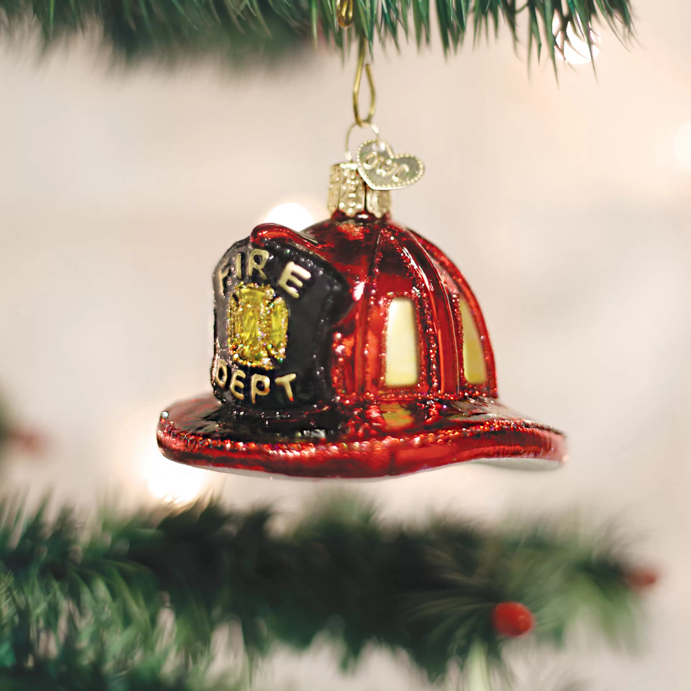 EAST WEST Fireman's Helmet Ornament