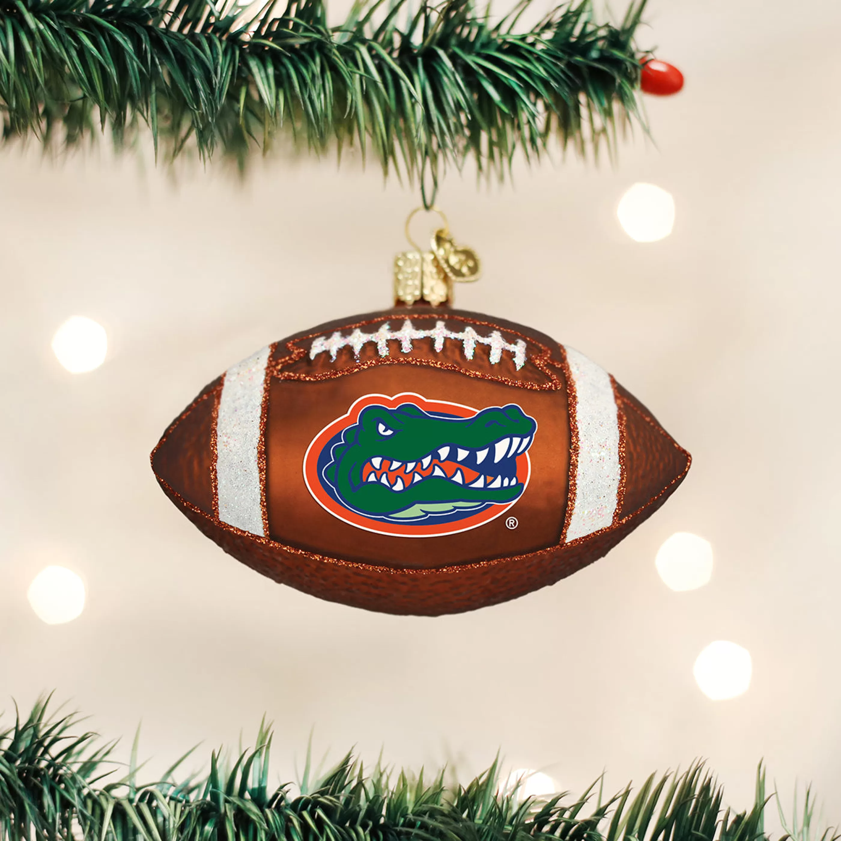 EAST WEST Florida Football Ornament