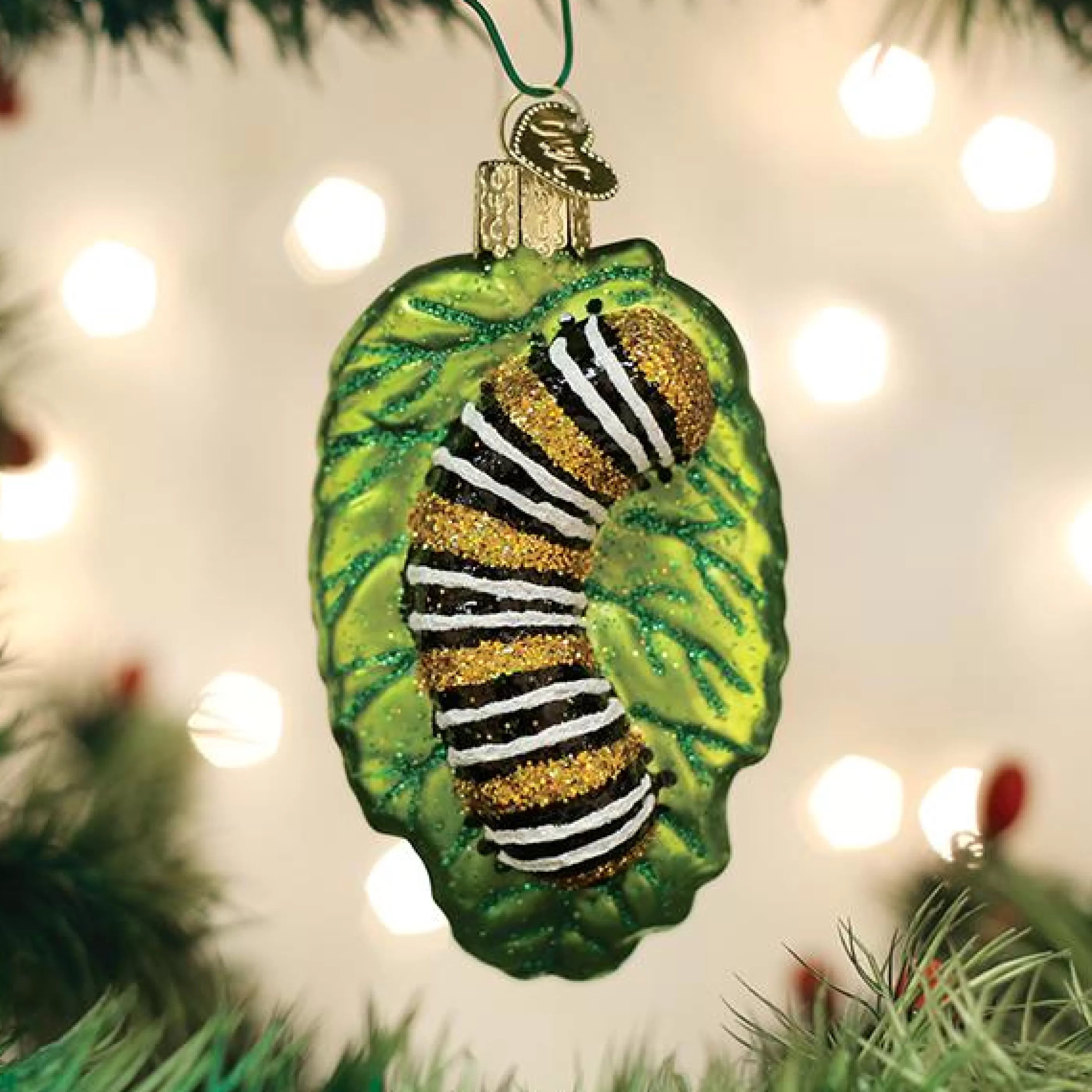 Kasa World Ltd Fuzzy Caterpillar Ornament