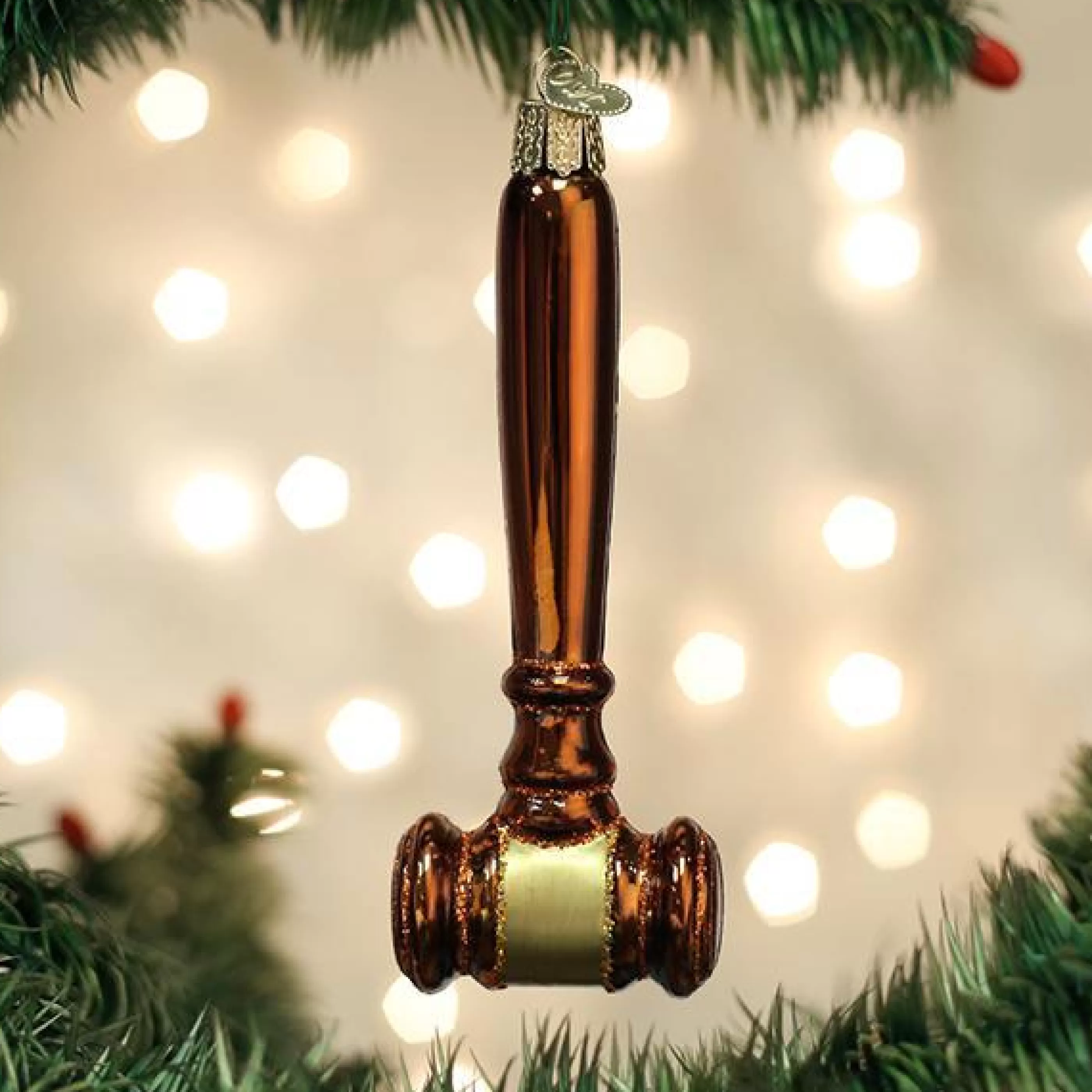 EAST WEST Gavel Ornament