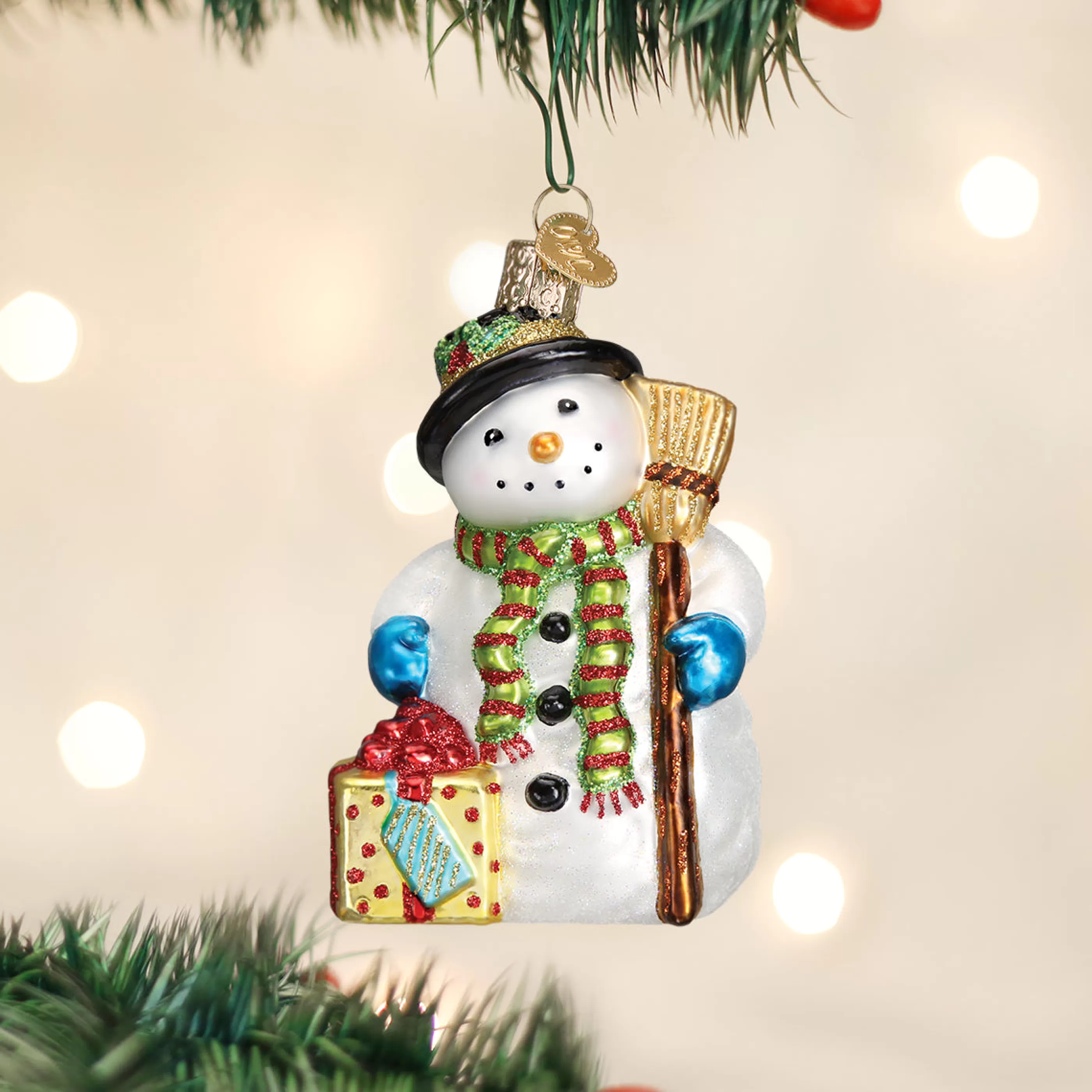 EAST WEST Gleeful Snowman Ornament