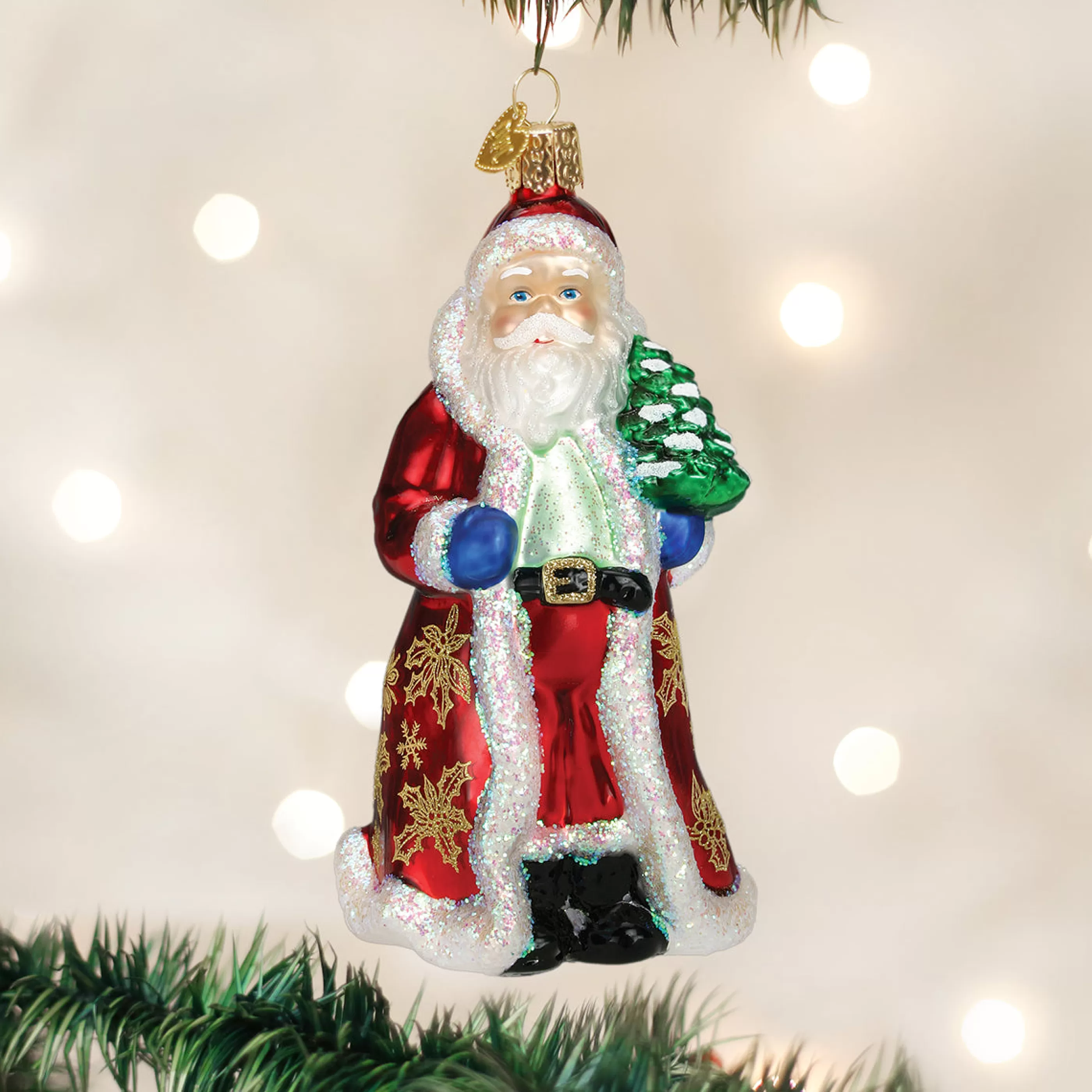 Kasa World Ltd Glistening Golden Santa