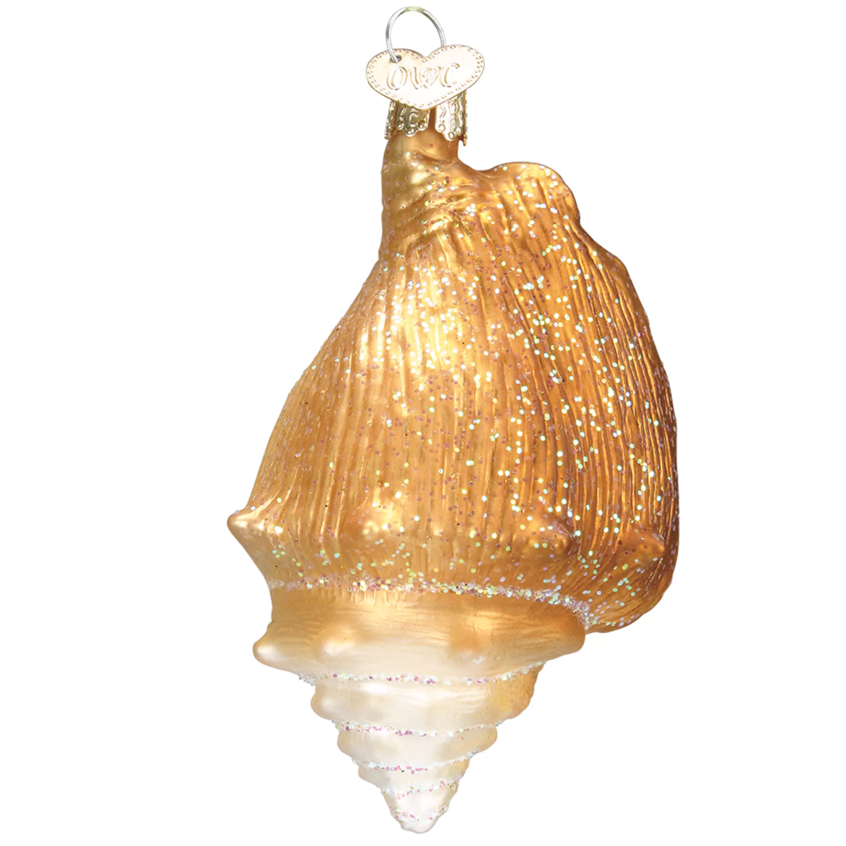 EAST WEST Golden Seashell Ornament