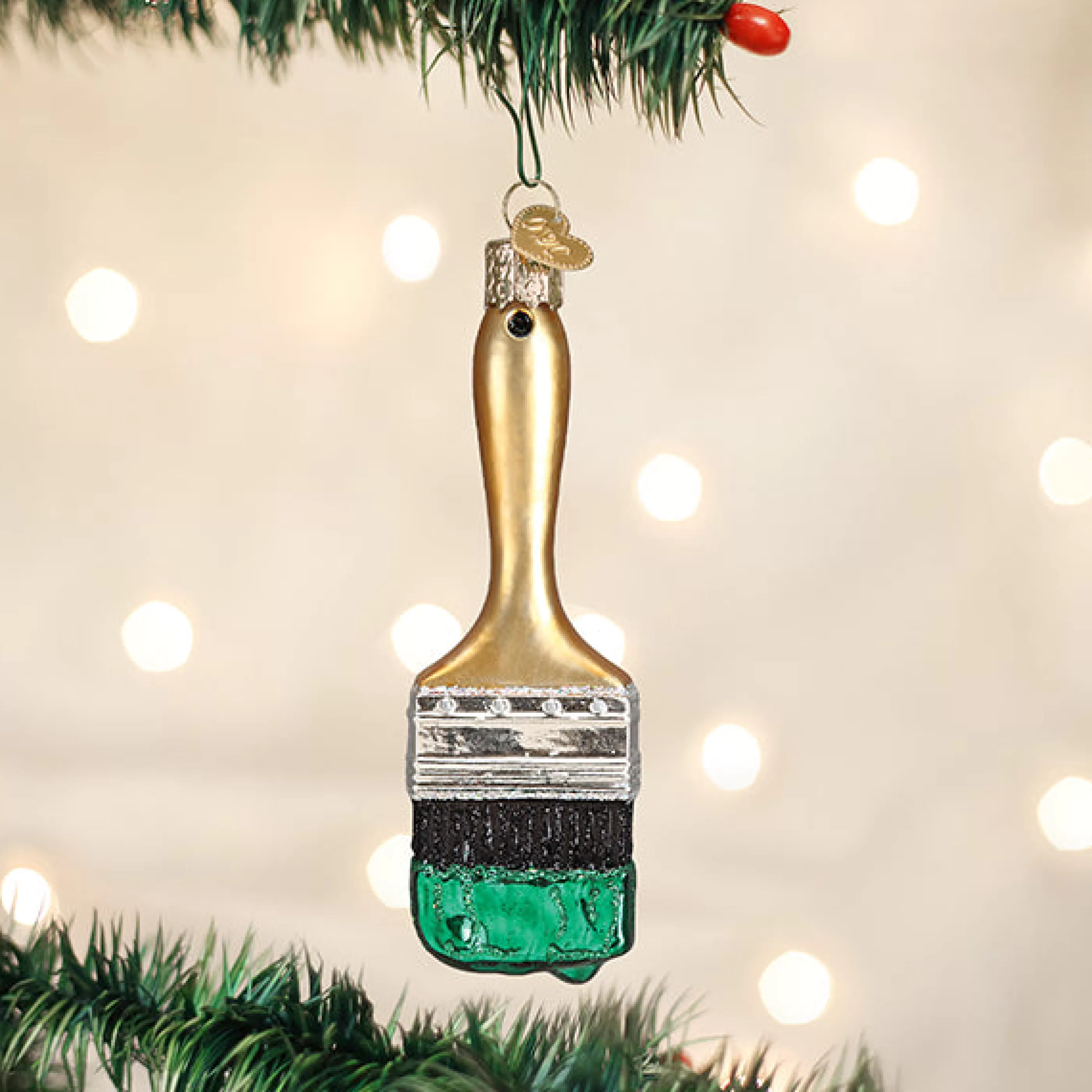 Kasa World Ltd Green Paint Brush Ornament