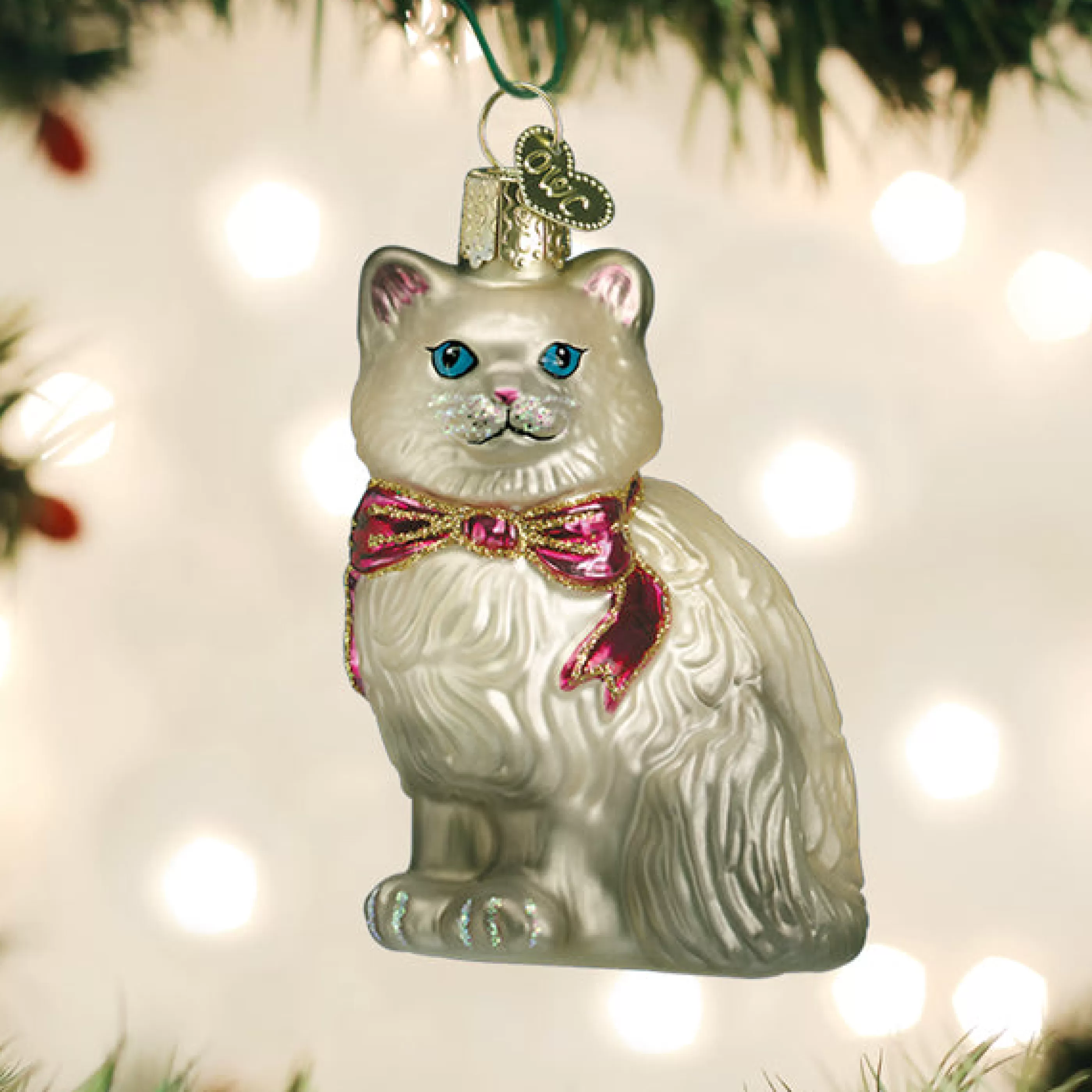 EAST WEST Grey Himalayan Kitty Ornament