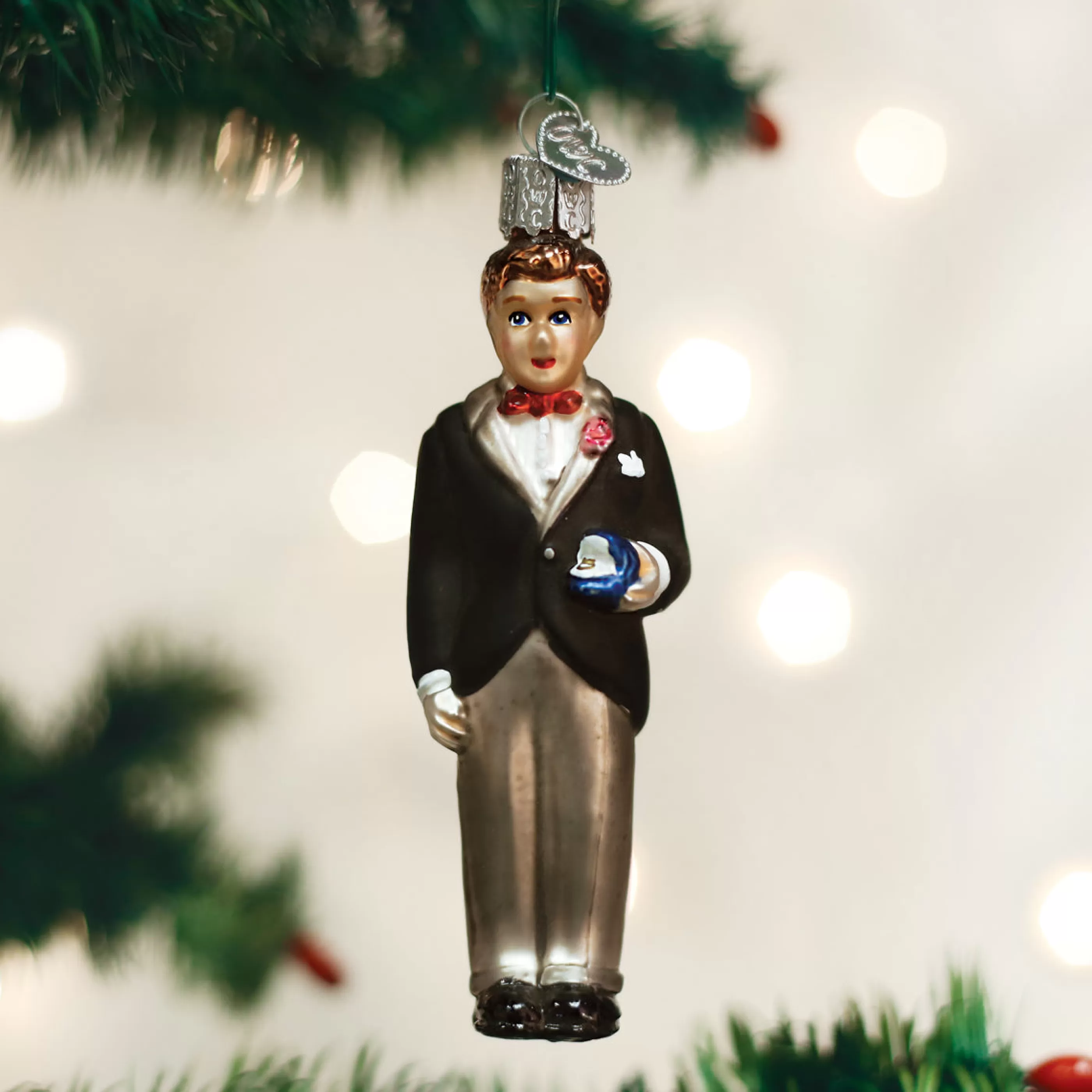 Kasa World Ltd Groom - Brunette Ornament