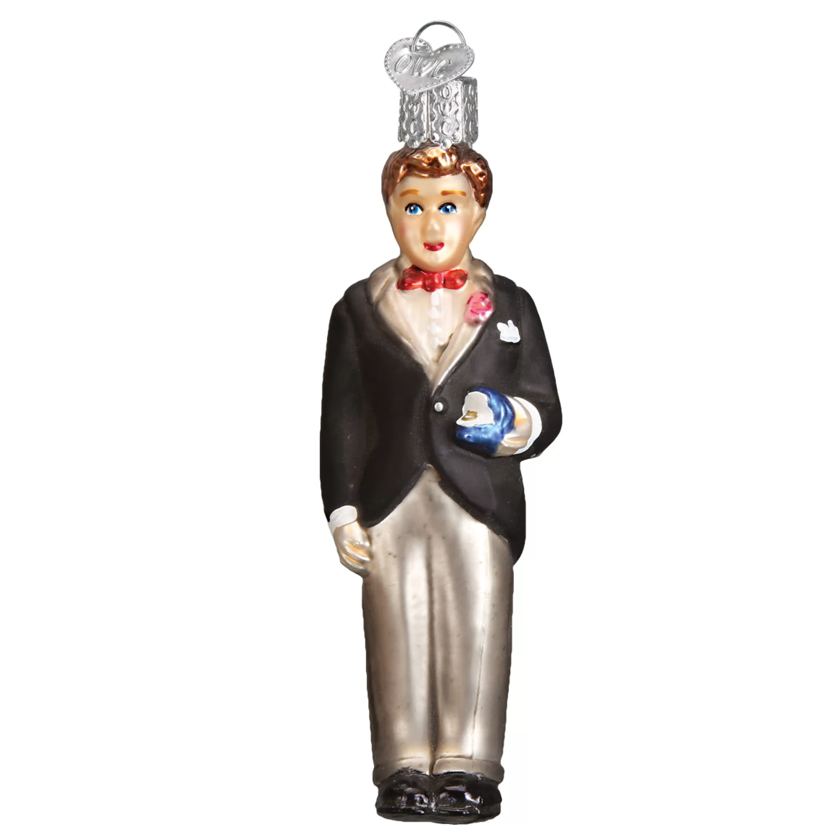 Kasa World Ltd Groom - Brunette Ornament