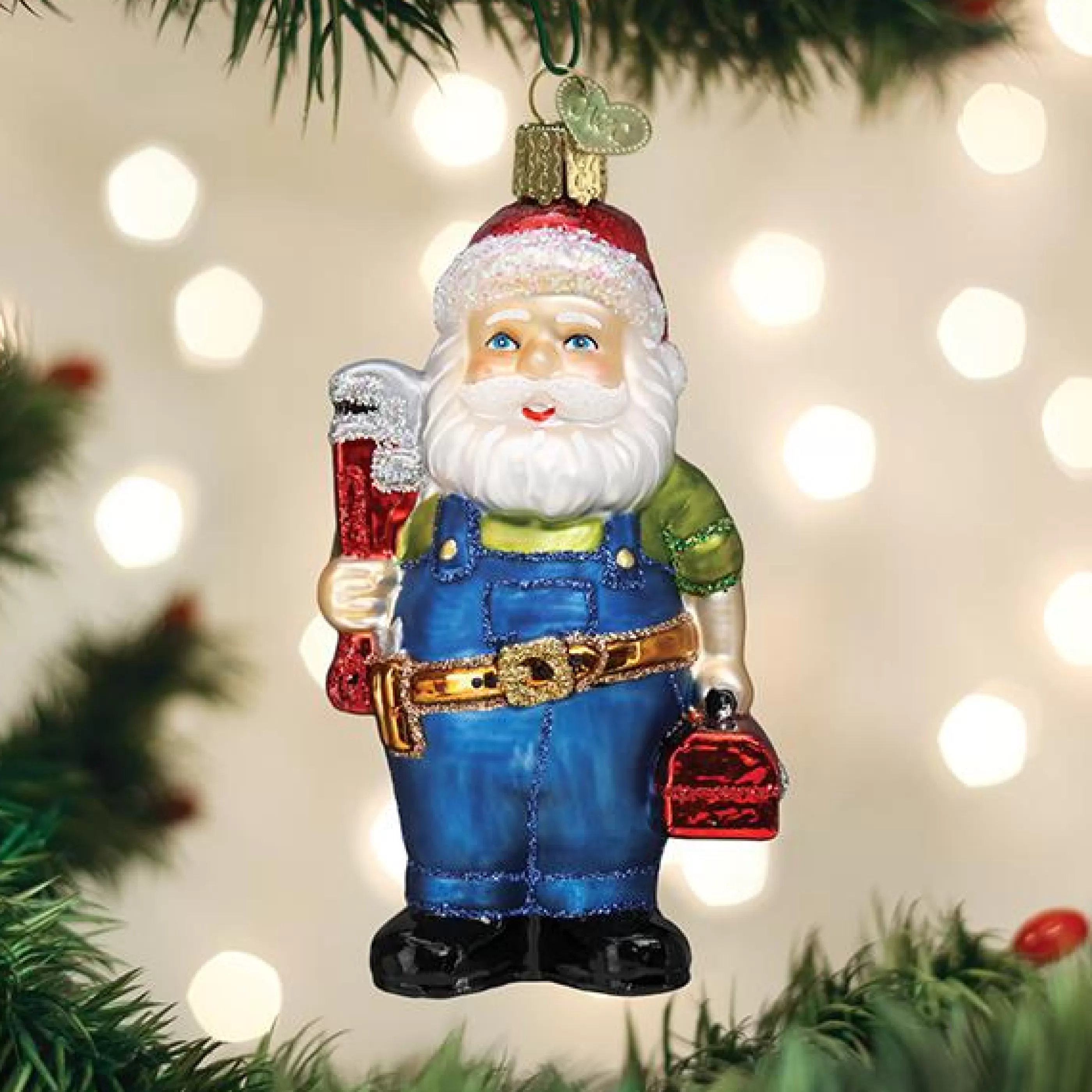 Kasa World Ltd Handyman Santa Ornament