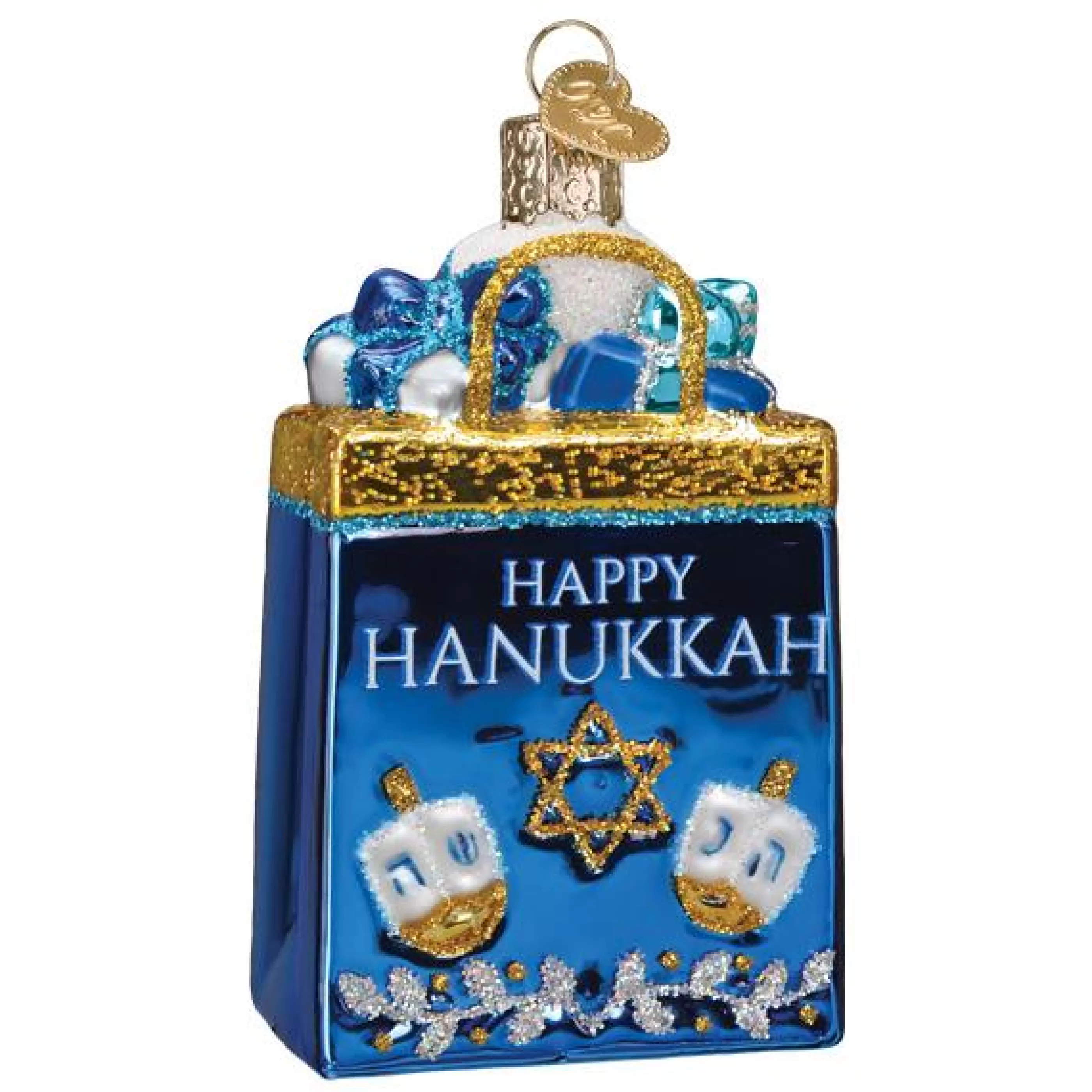 EAST WEST Happy Hanukkah Ornament