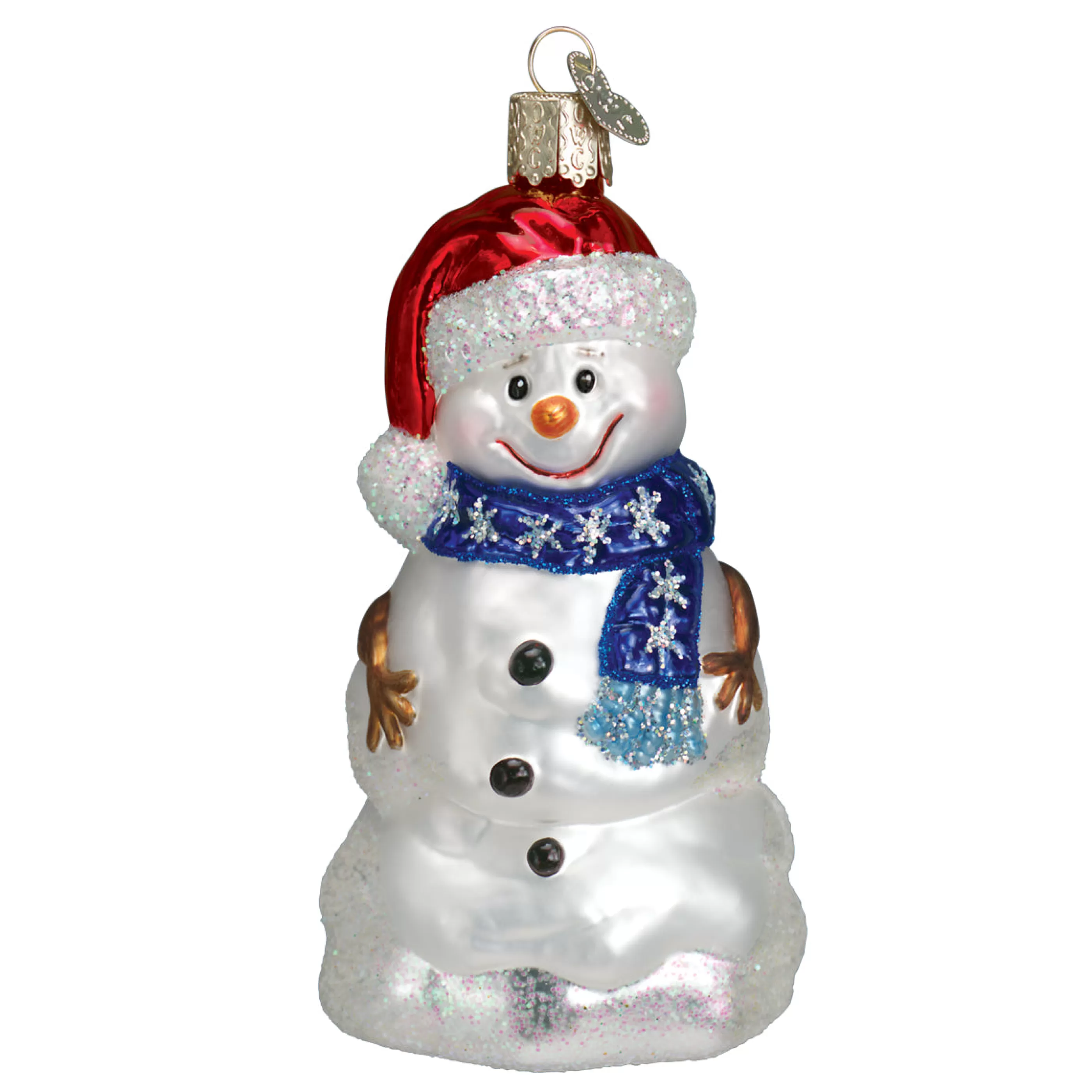 EAST WEST Happy Snowman Ornament