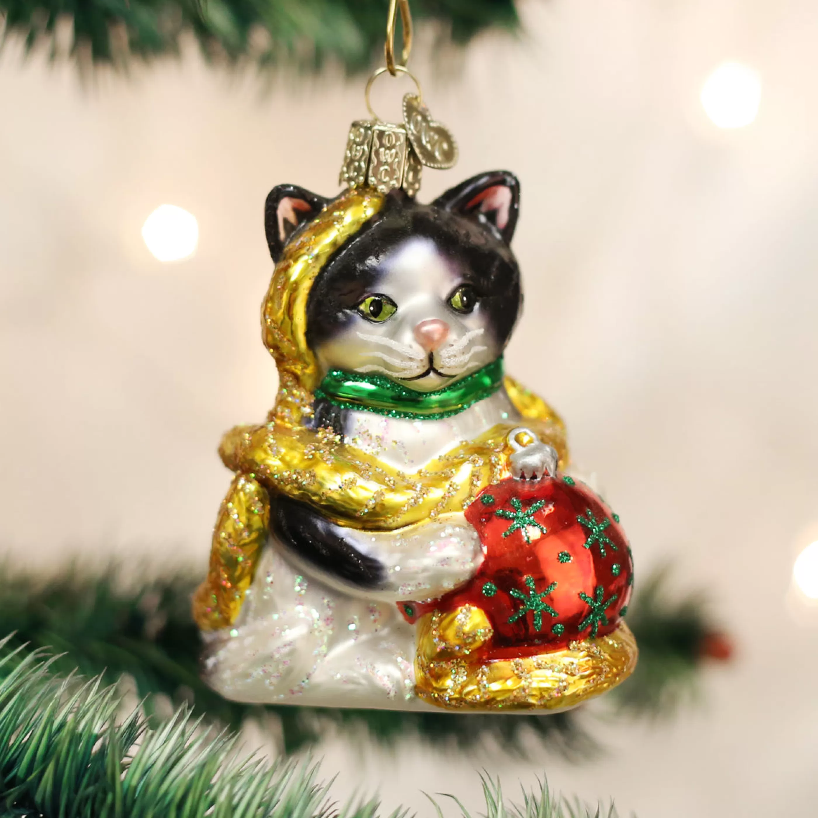 Kasa World Ltd Holiday Kitten Ornament