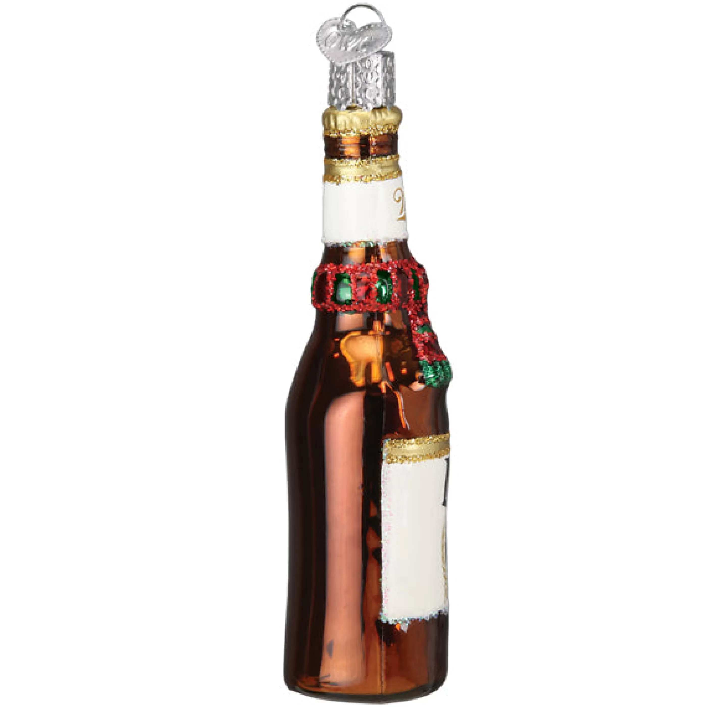 EAST WEST Holiday Miller Lite Bottle Ornament