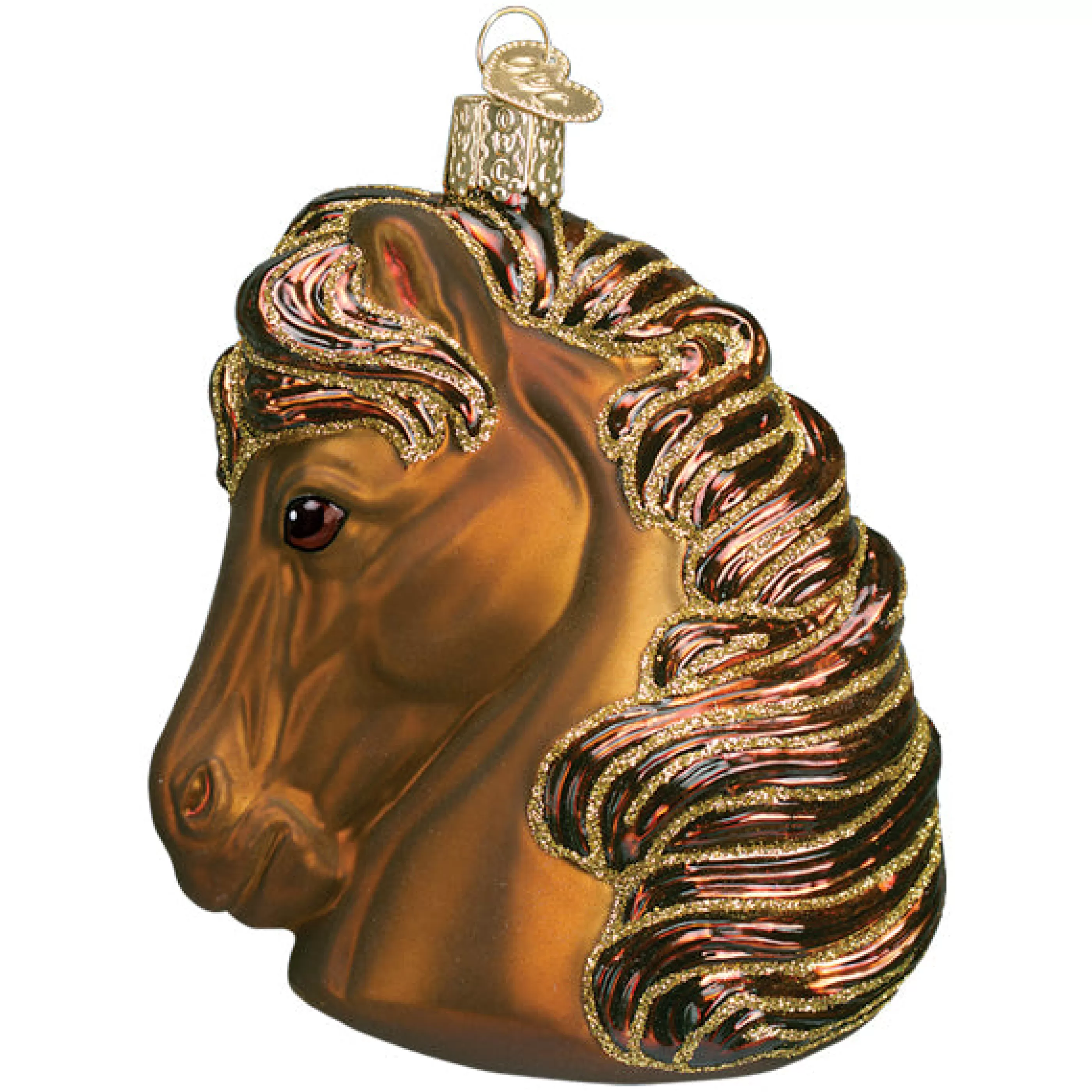 EAST WEST Horse Head-Brown Ornament