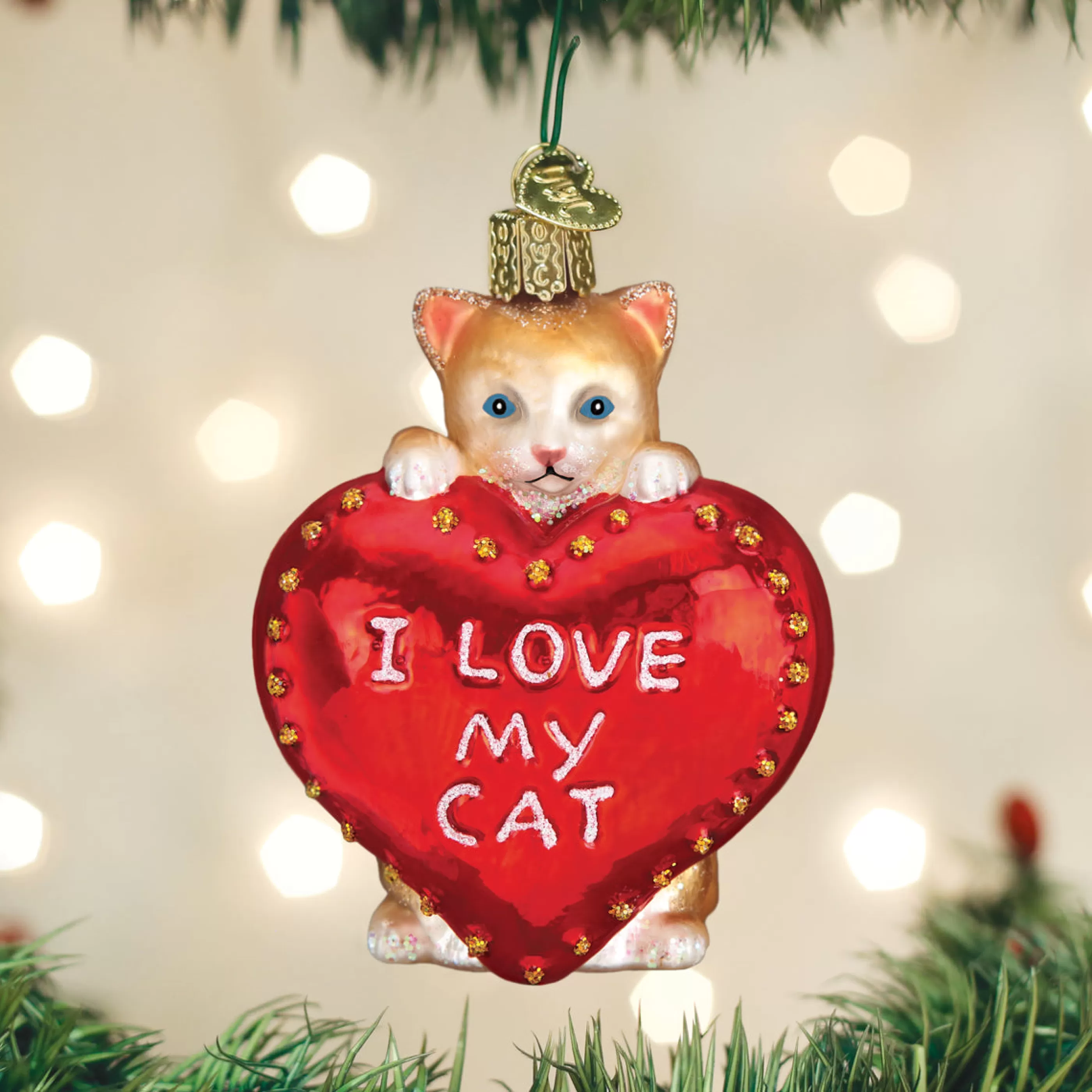 Kasa World Ltd I Love My Cat Ornament