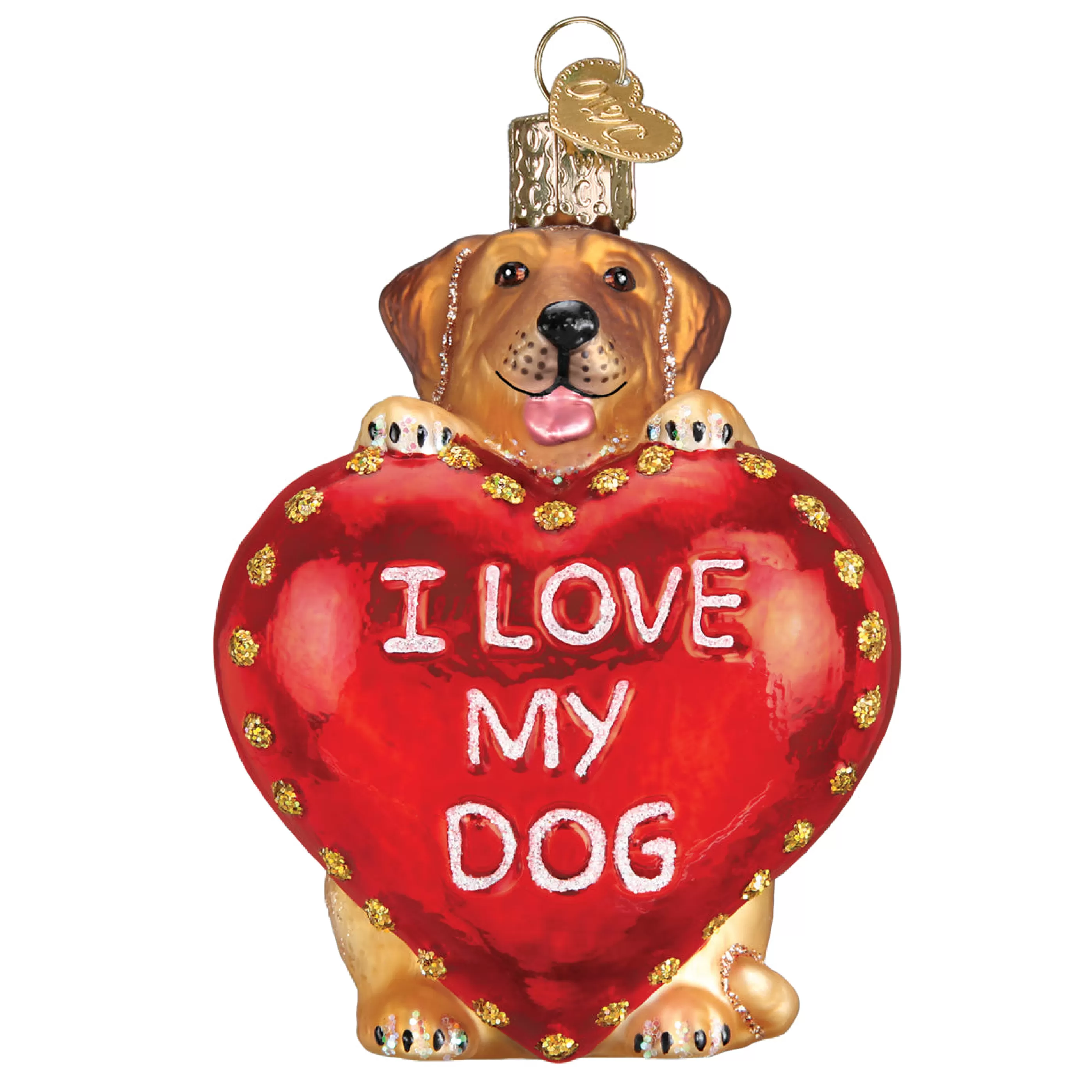 EAST WEST I Love My Dog Ornament