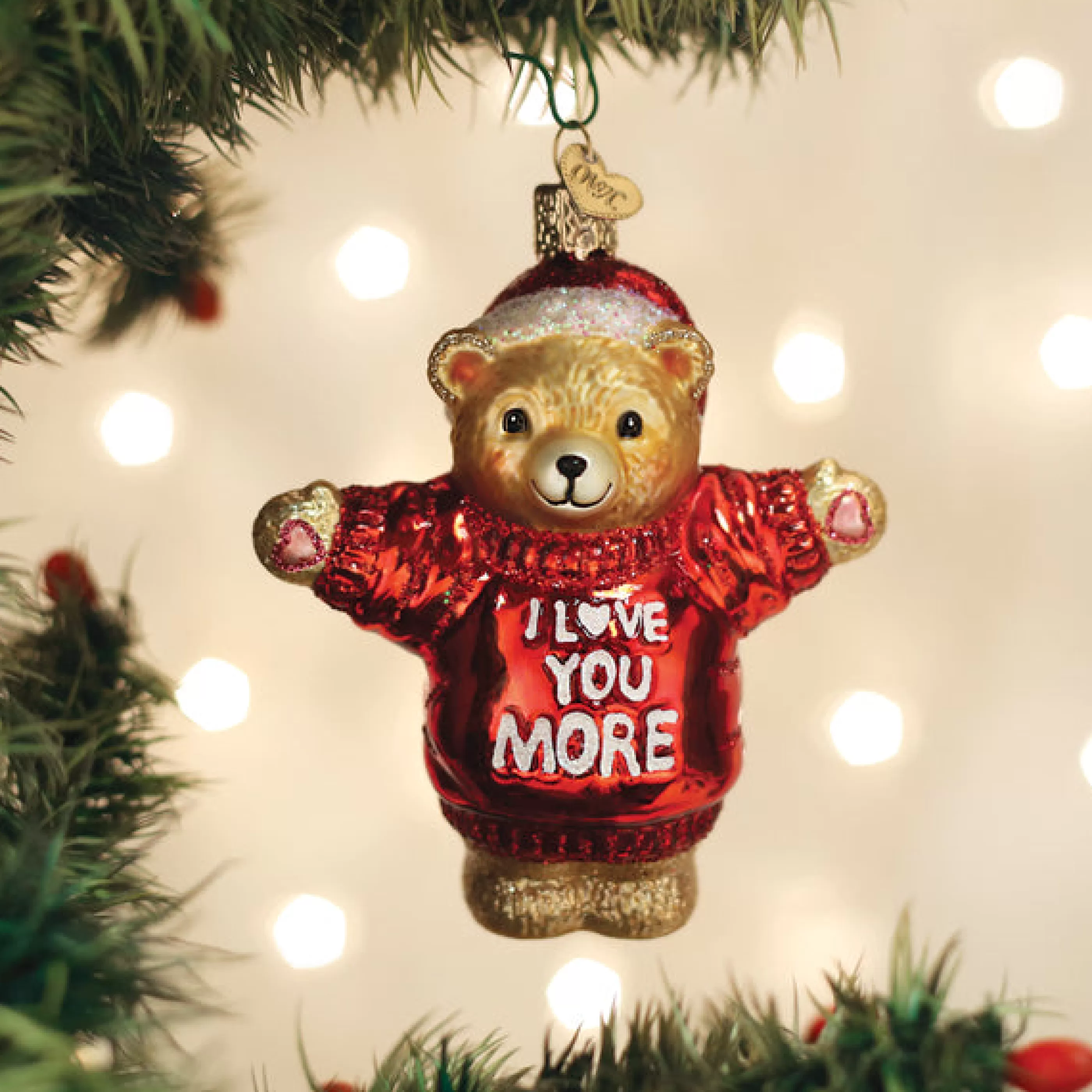 Kasa World Ltd I Love You More Bear Ornament