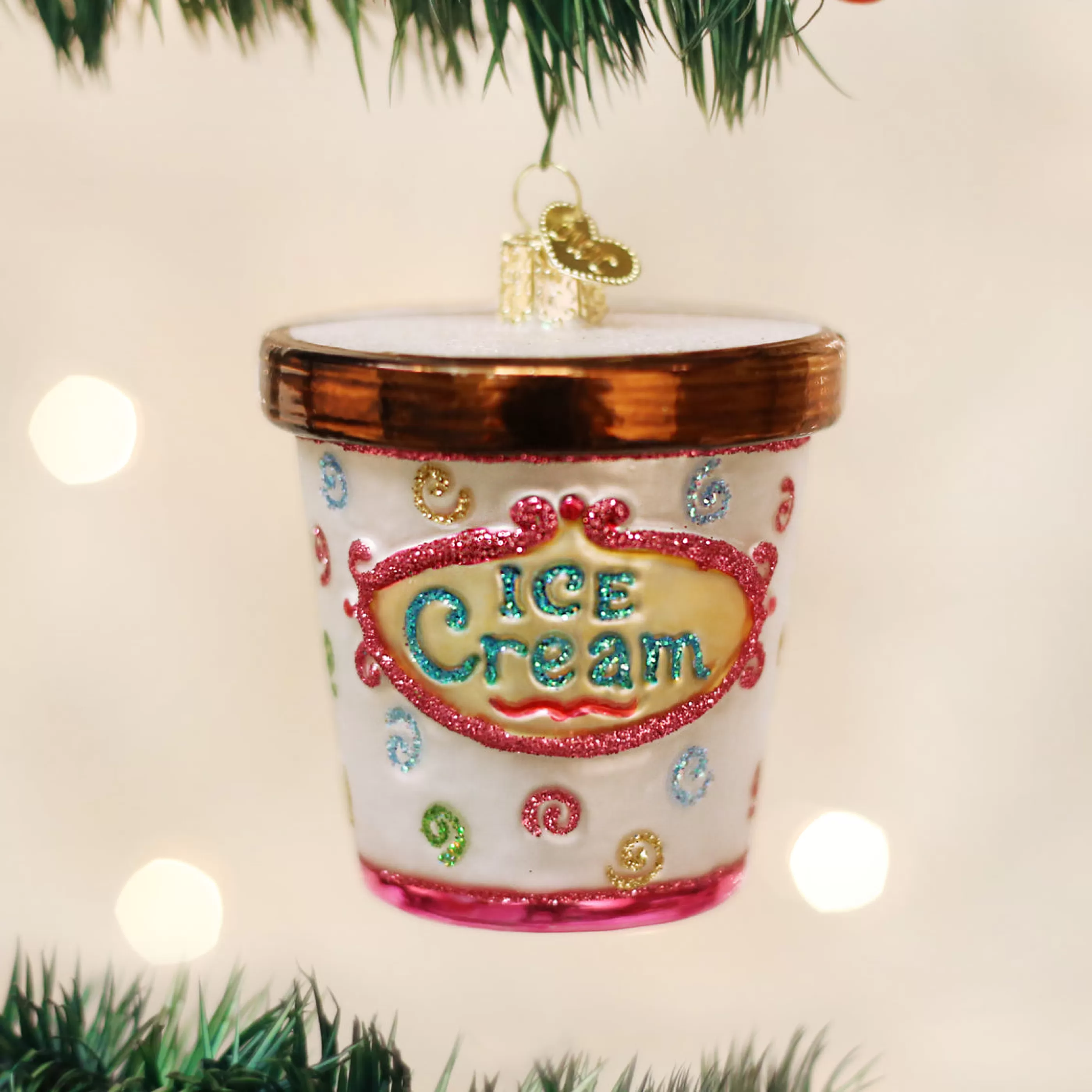 EAST WEST Ice Cream Carton Ornament