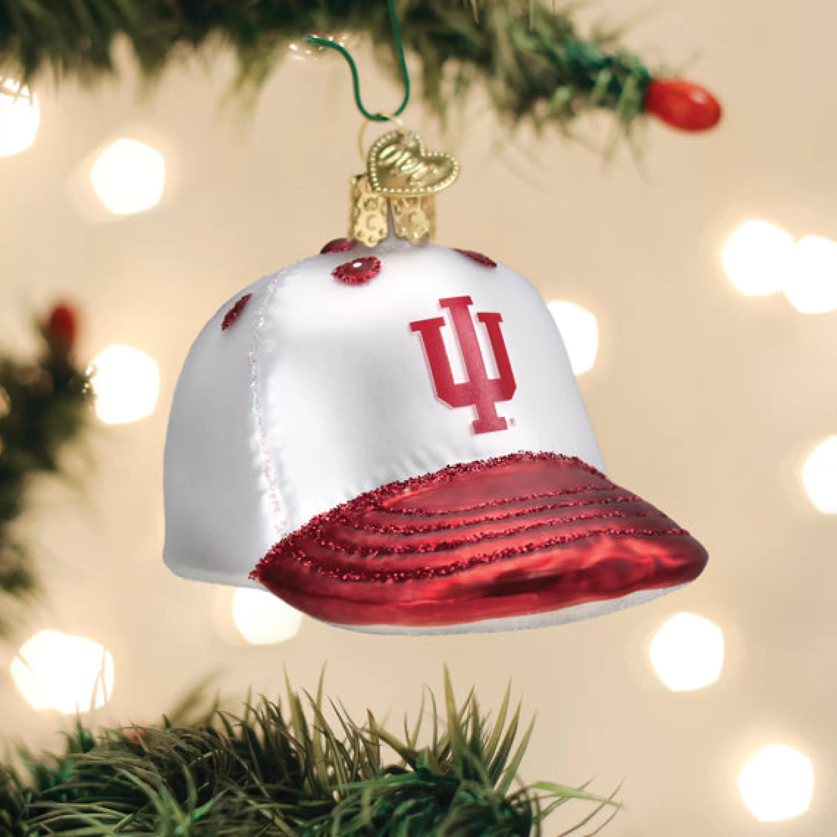 EAST WEST Indiana Baseball Cap Ornament