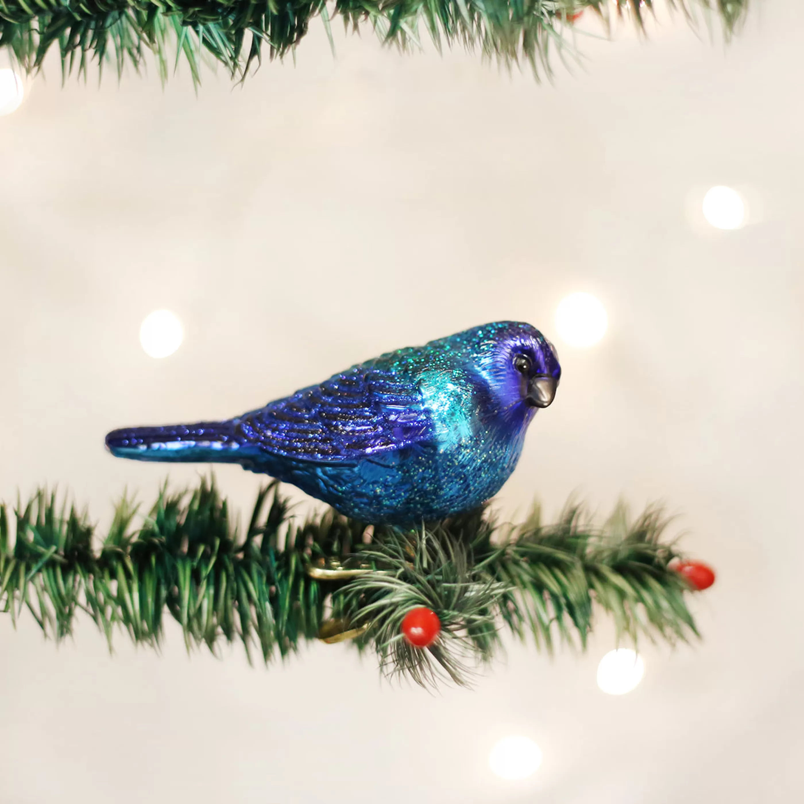 EAST WEST Indigo Bunting Ornament