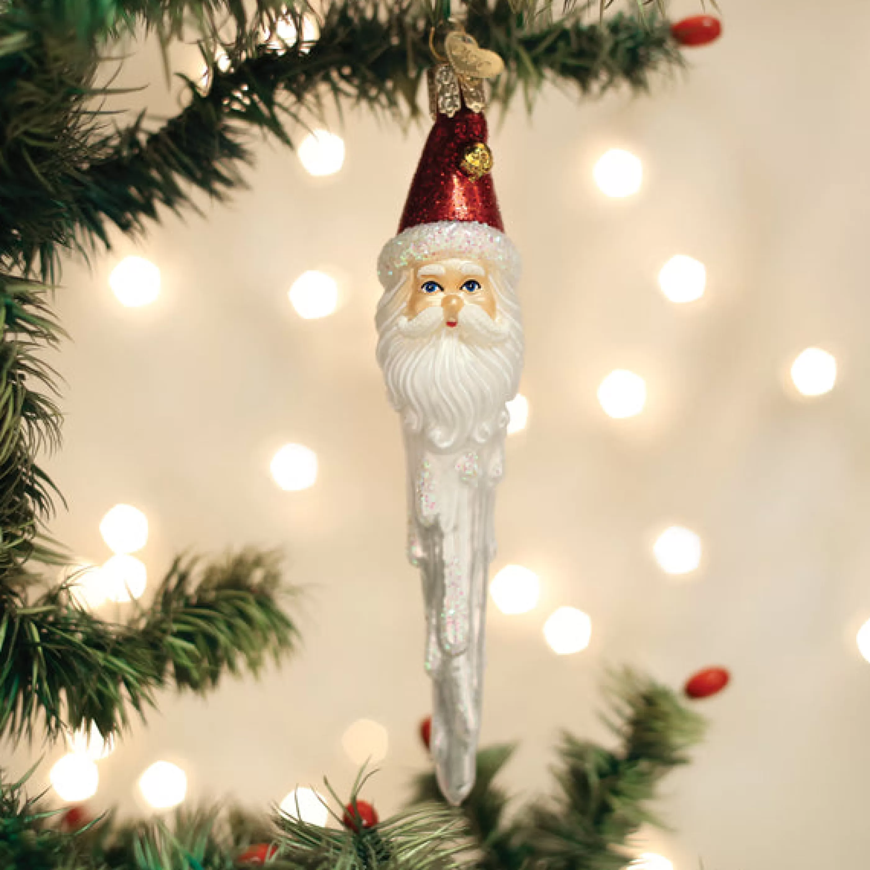 Kasa World Ltd Jingle Bell Santa Icicle Ornament