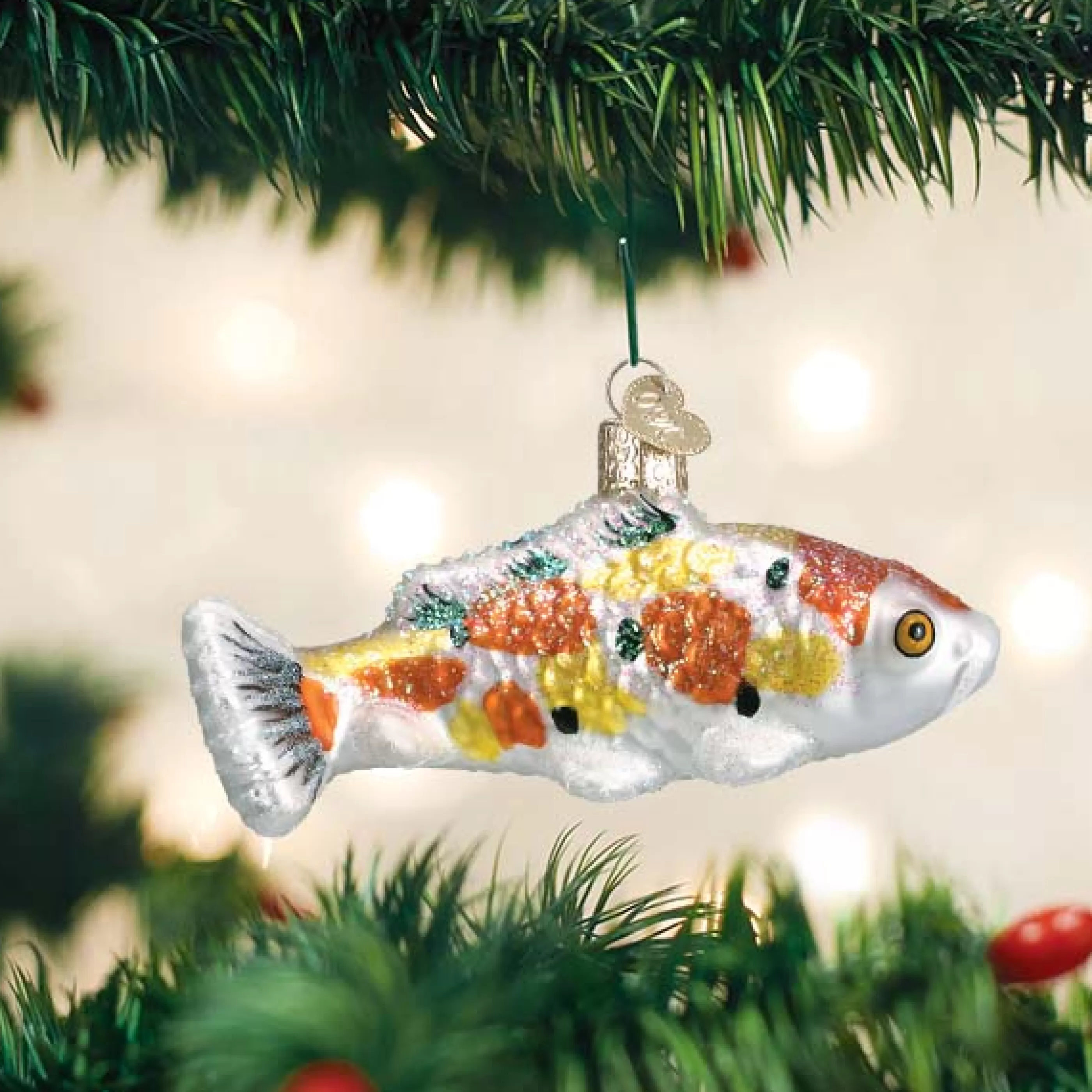 Kasa World Ltd Koi Yellow Spots Ornament