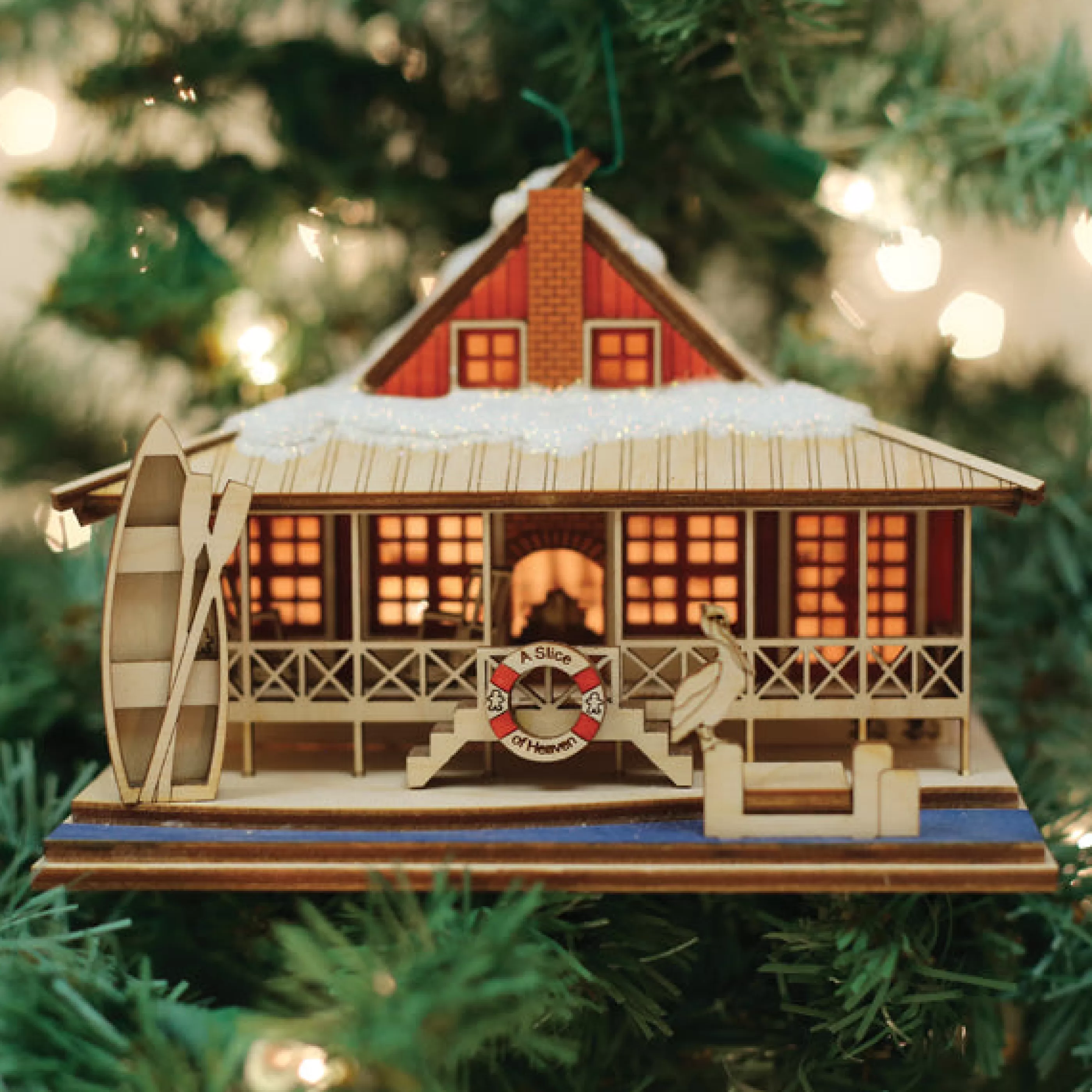 EAST WEST Lake House Ornament