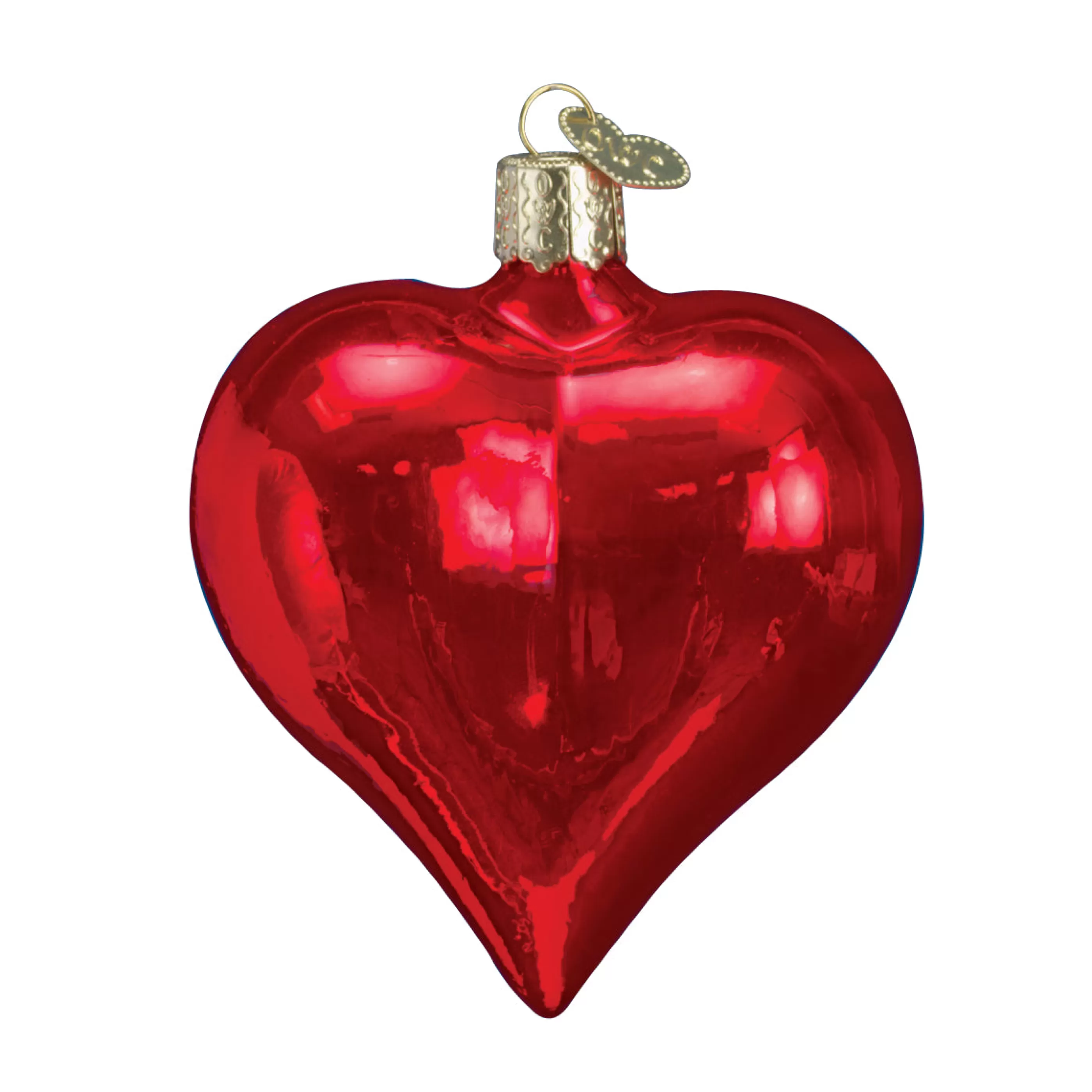 EAST WEST Large Shiny Red Heart Ornament