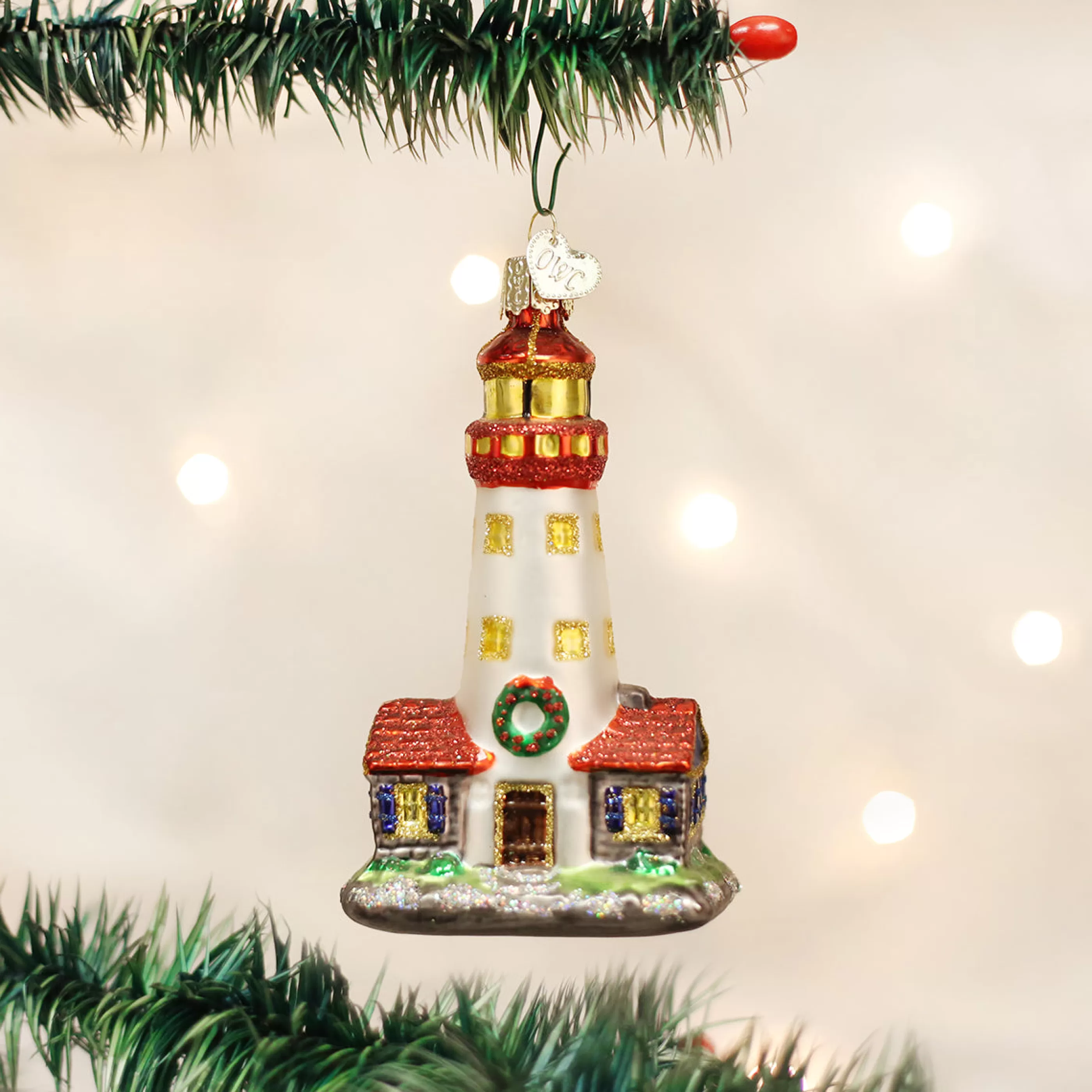 EAST WEST Lighthouse Ornament