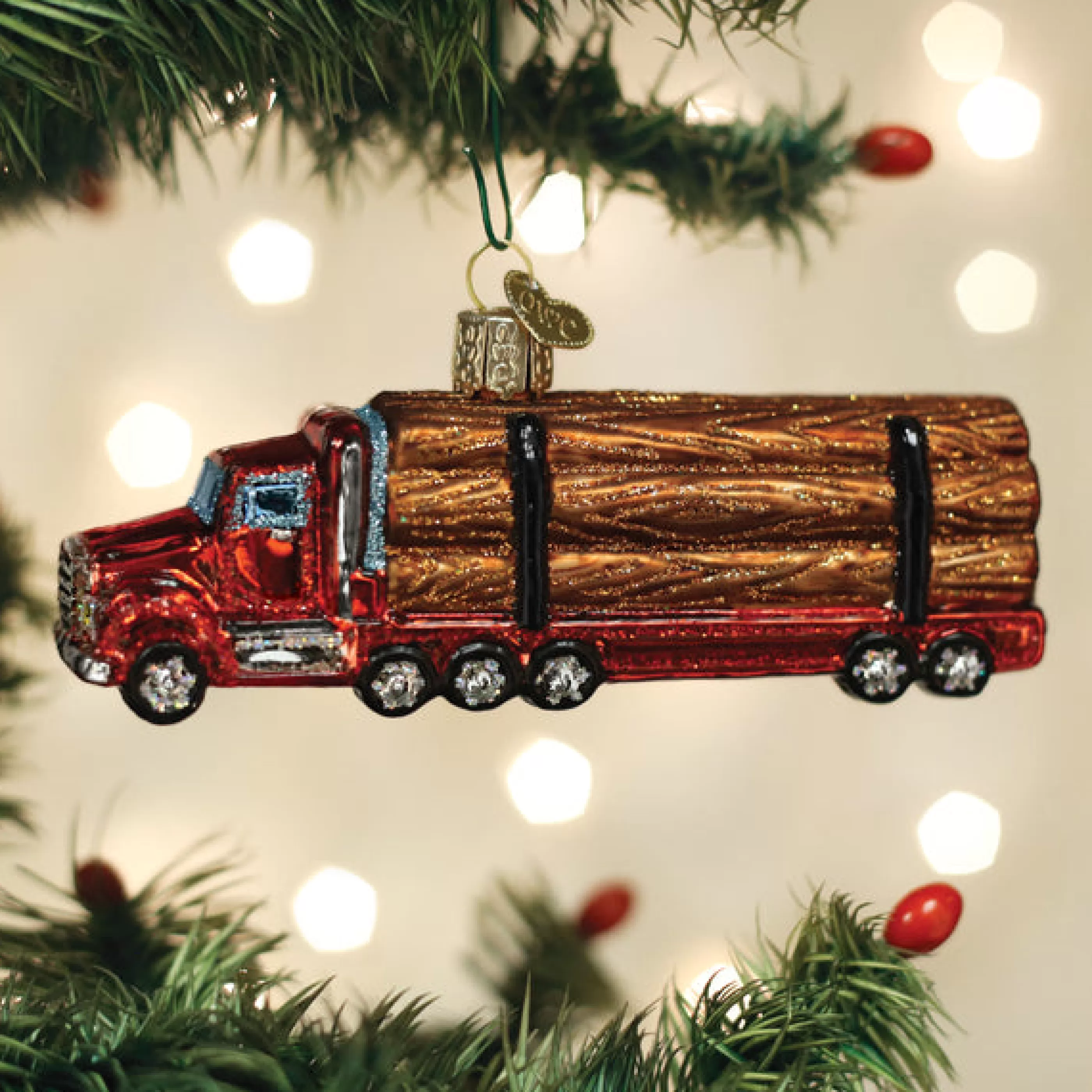 EAST WEST Logging Truck Ornament