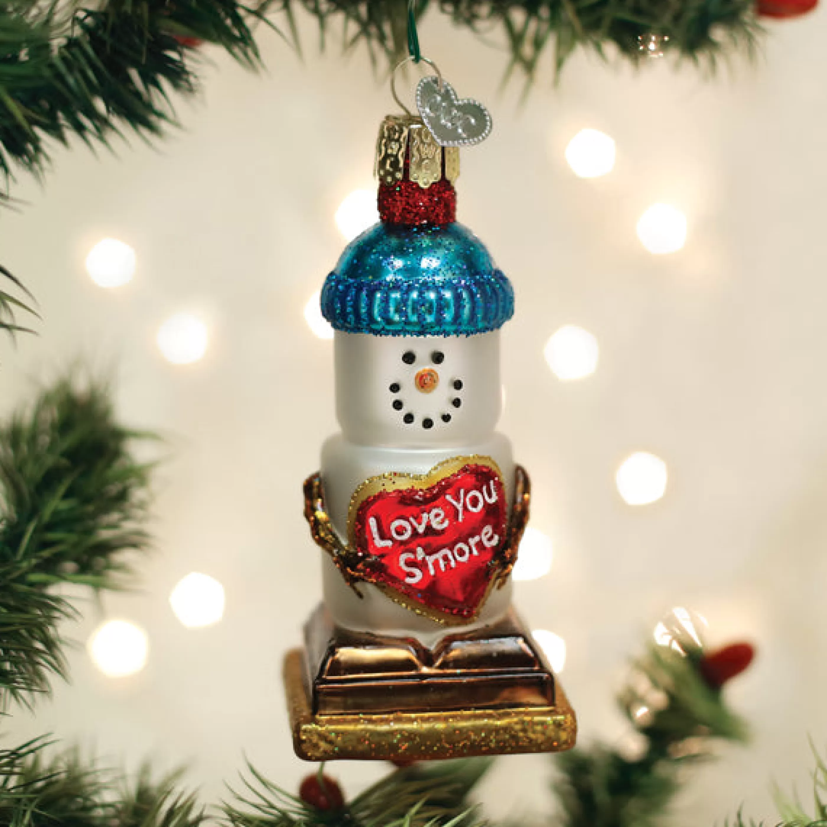 EAST WEST Love You S'More Snowman Ornament