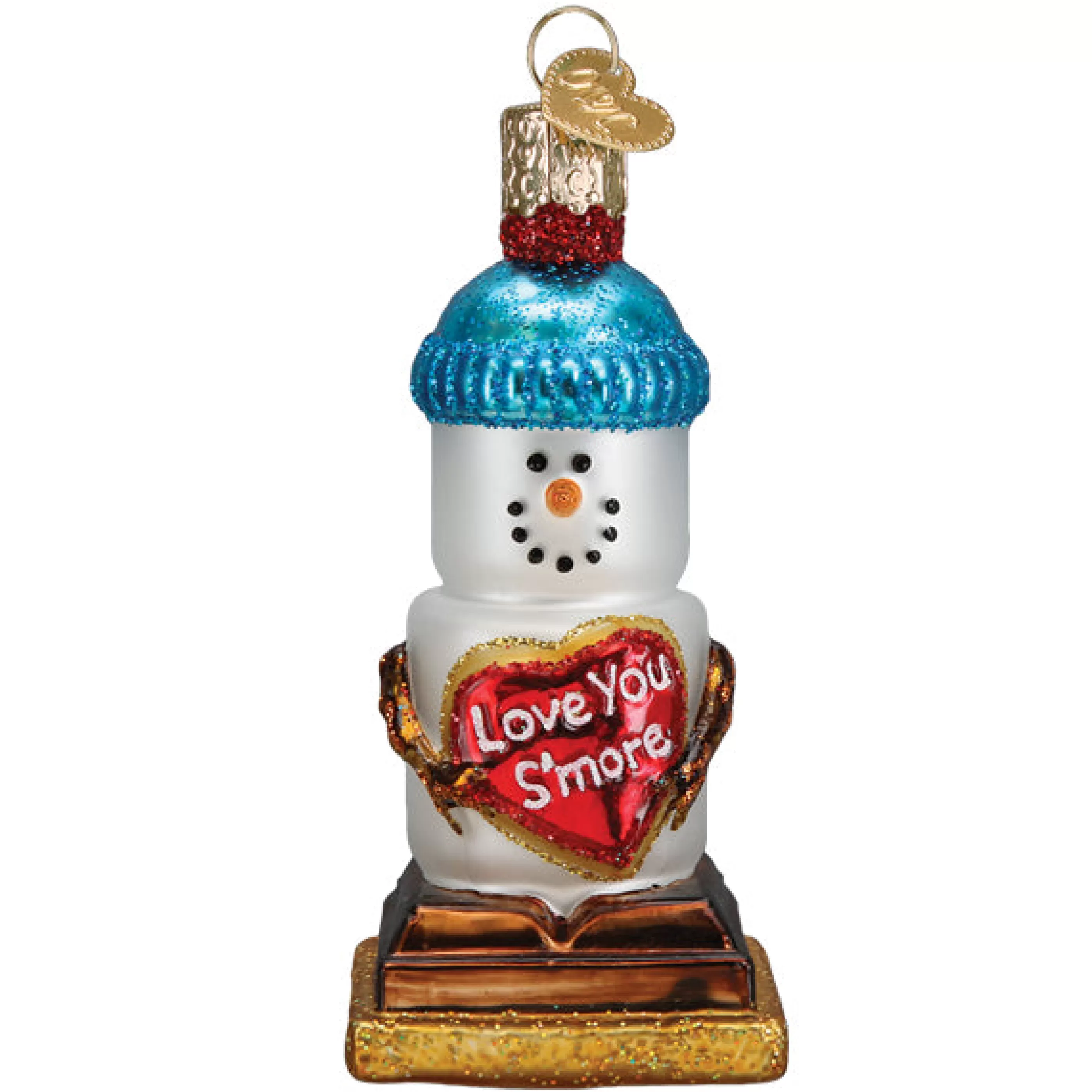 EAST WEST Love You S'More Snowman Ornament