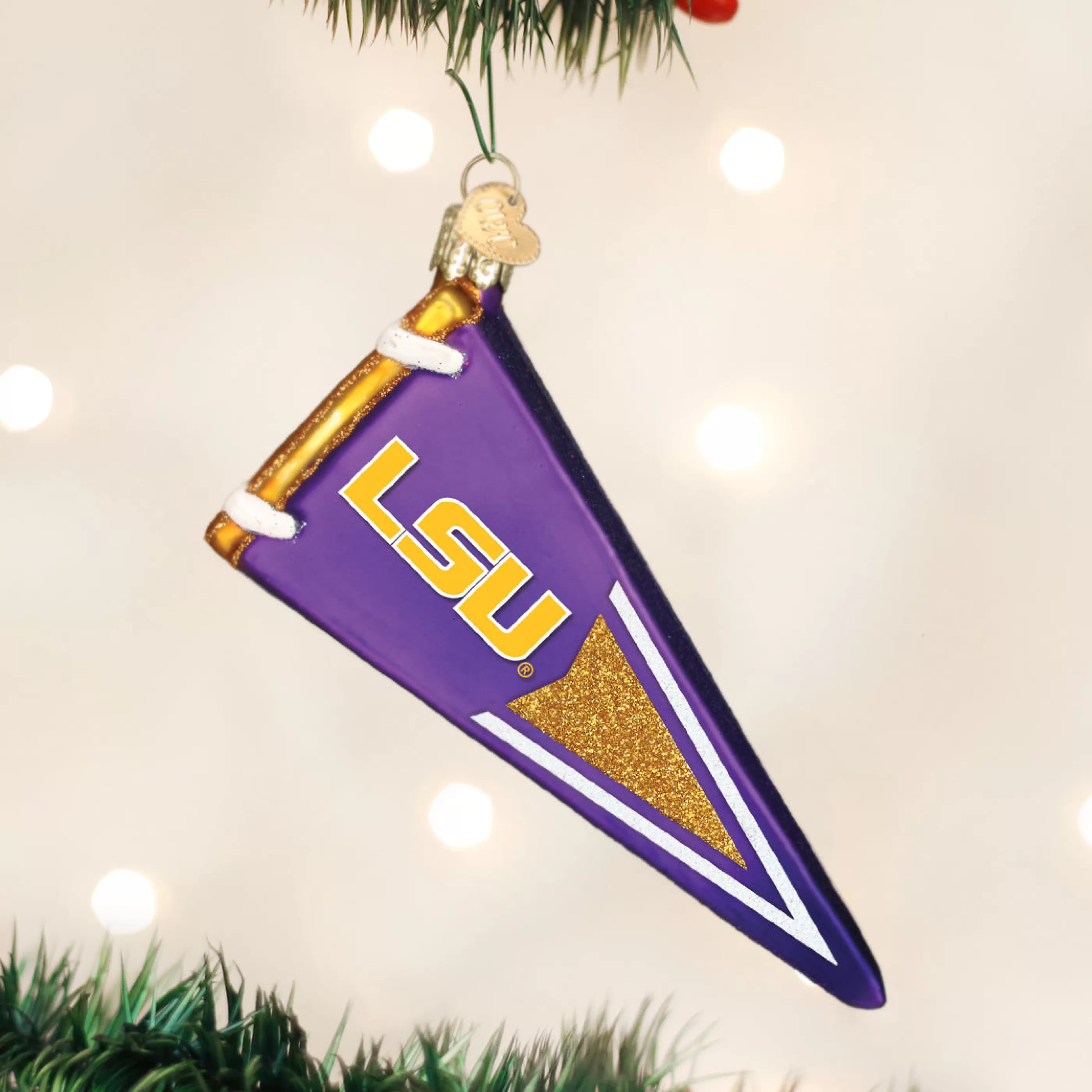 EAST WEST Lsu Pennant Ornament