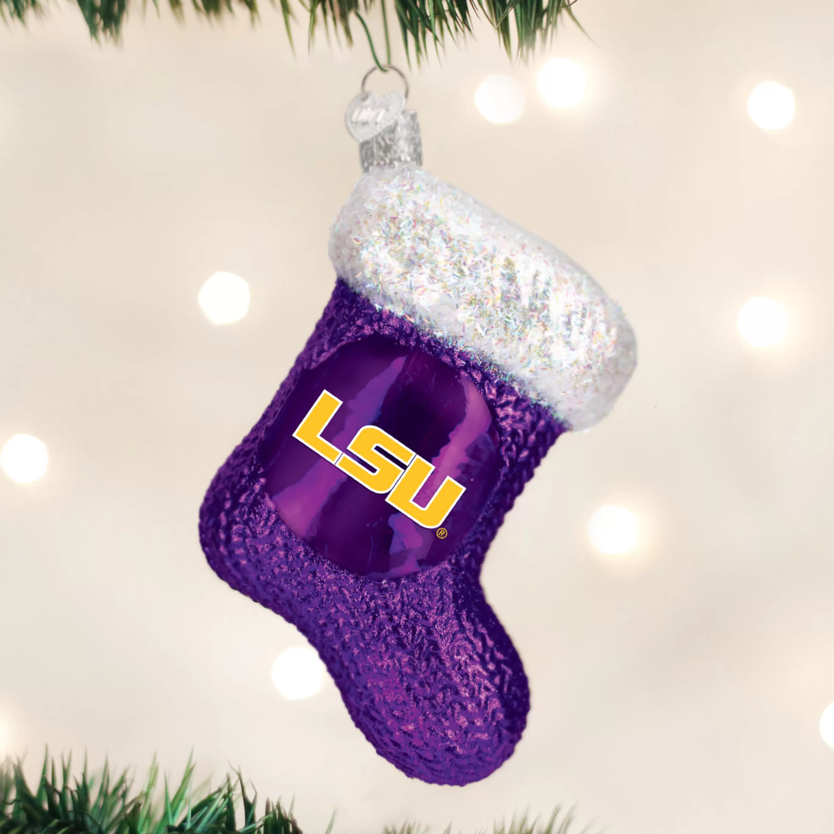 EAST WEST Lsu Stocking Ornament